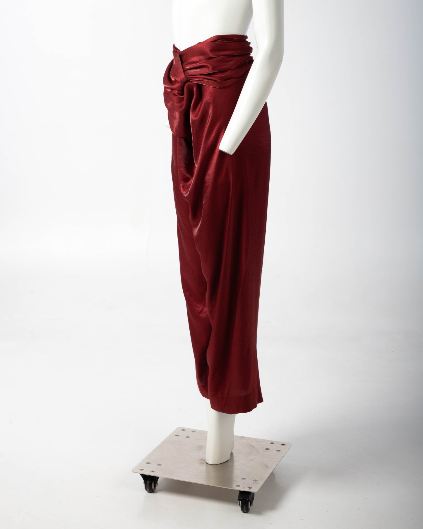 Romeo Gigli A/W 1989 Ruby Red Wrapped Trouser