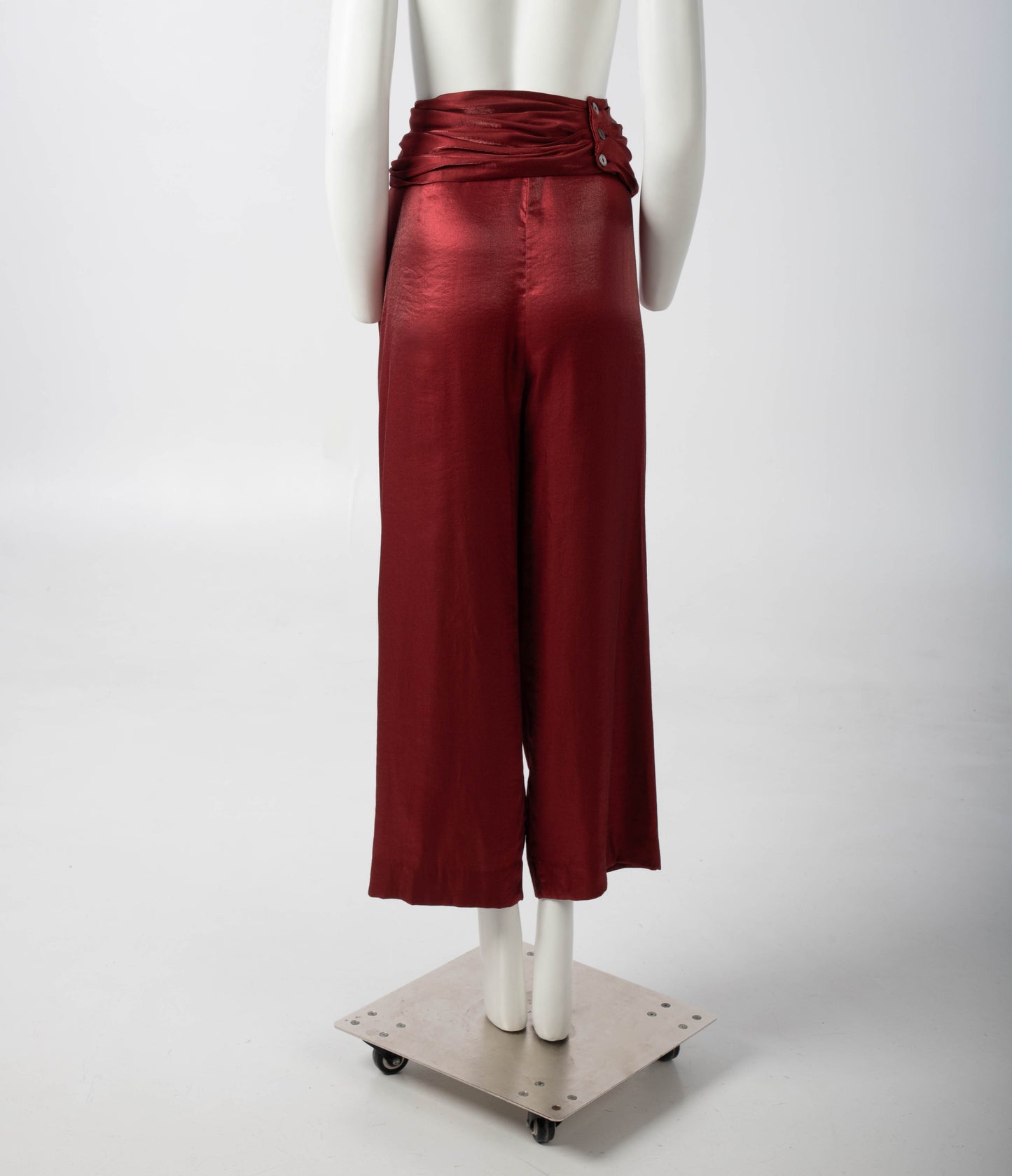 Romeo Gigli A/W 1989 Ruby Red Wrapped Trouser