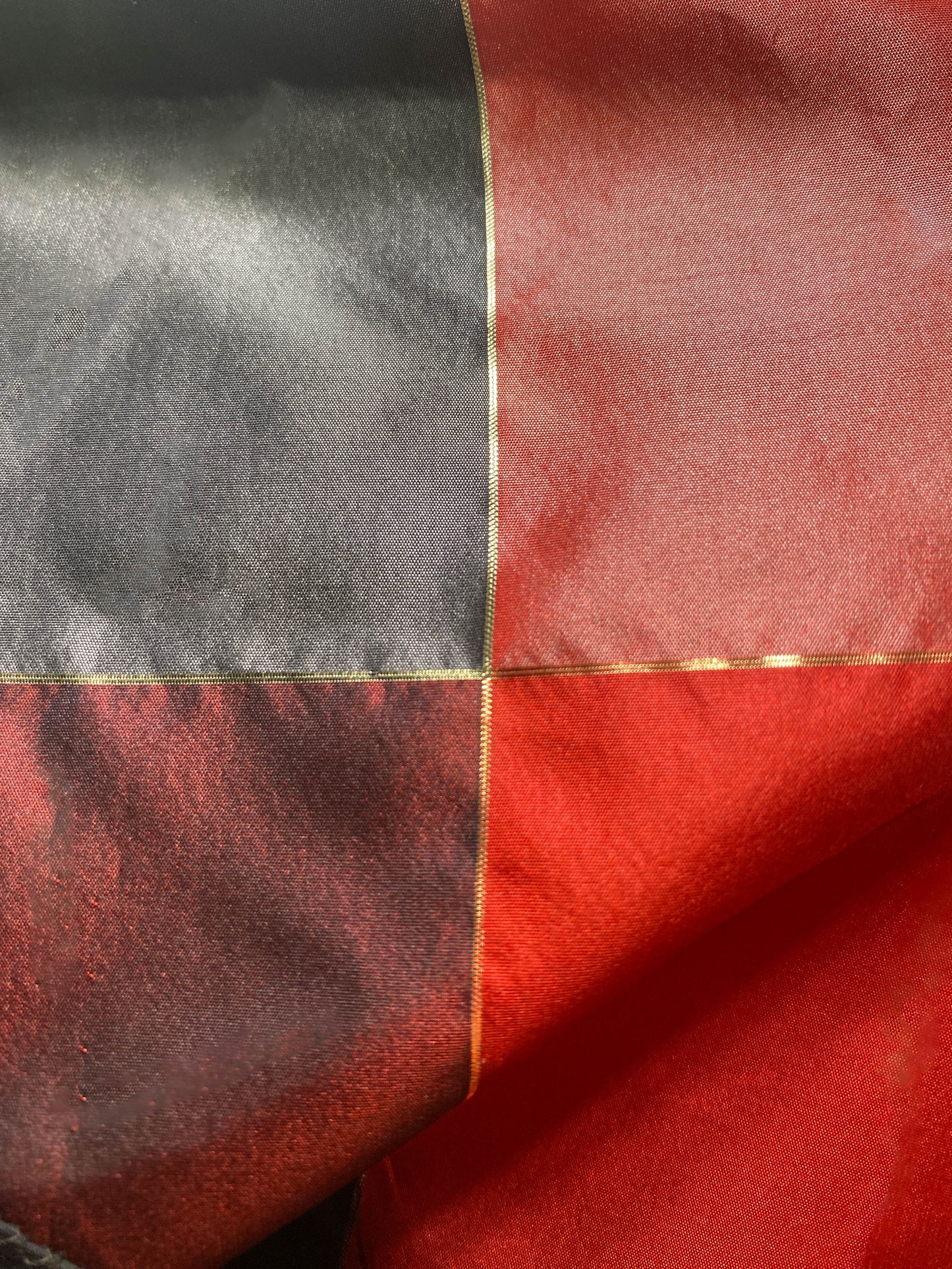 Laura Biagiotti A/W 1982 Black Silk Taffeta Dress with Tartan