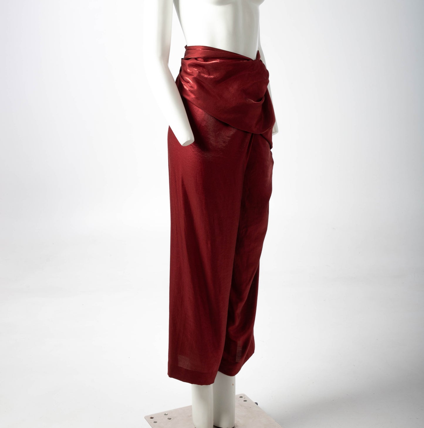 Romeo Gigli A/W 1989 Ruby Red Wrapped Trouser