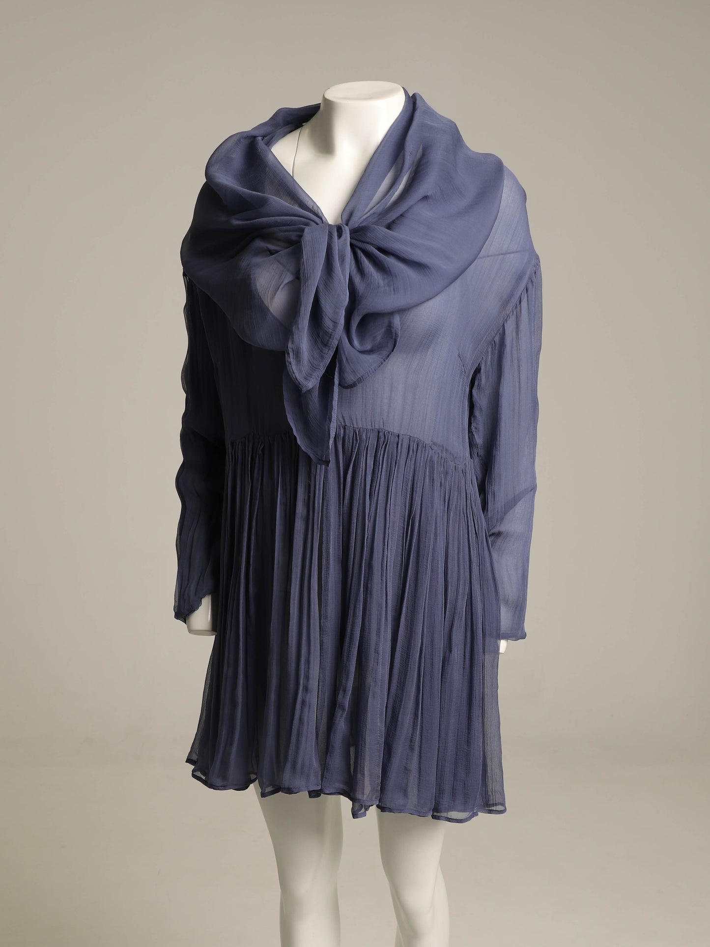 Dolce & Gabbana 1989 Blue Periwinkle Silk Babydoll Dress