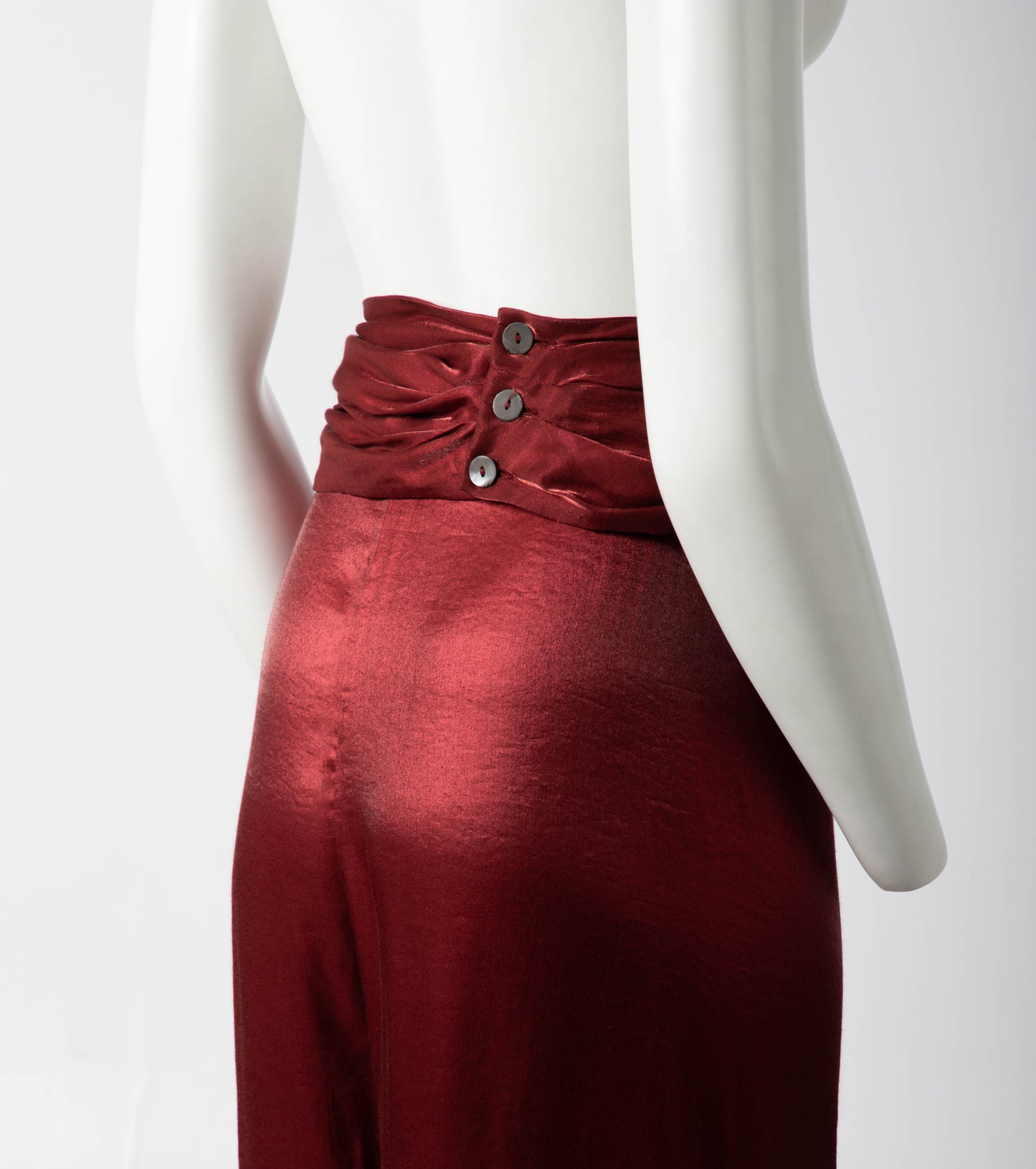 Romeo Gigli A/W 1989 Ruby Red Wrapped Trouser