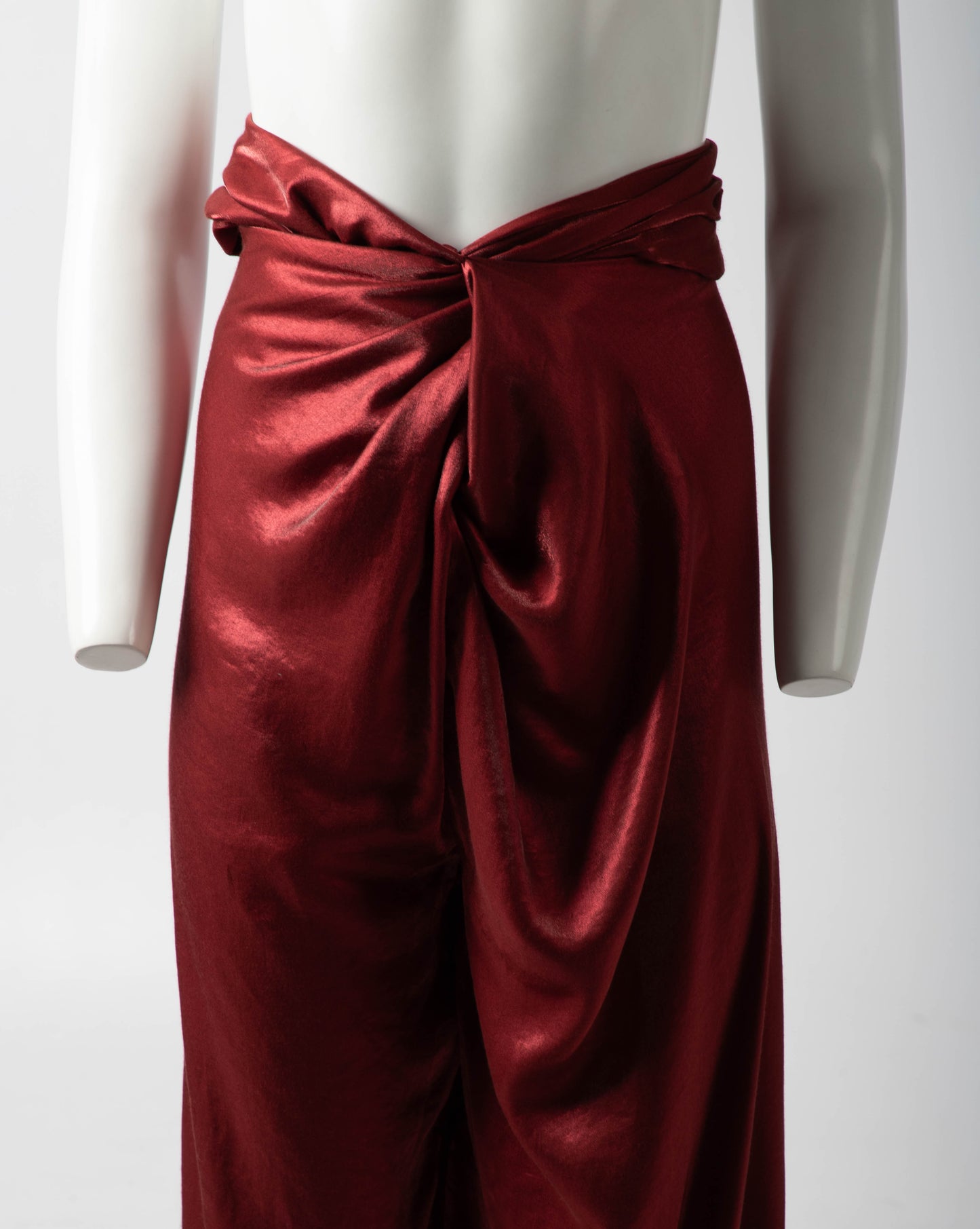 Romeo Gigli A/W 1989 Ruby Red Wrapped Trouser