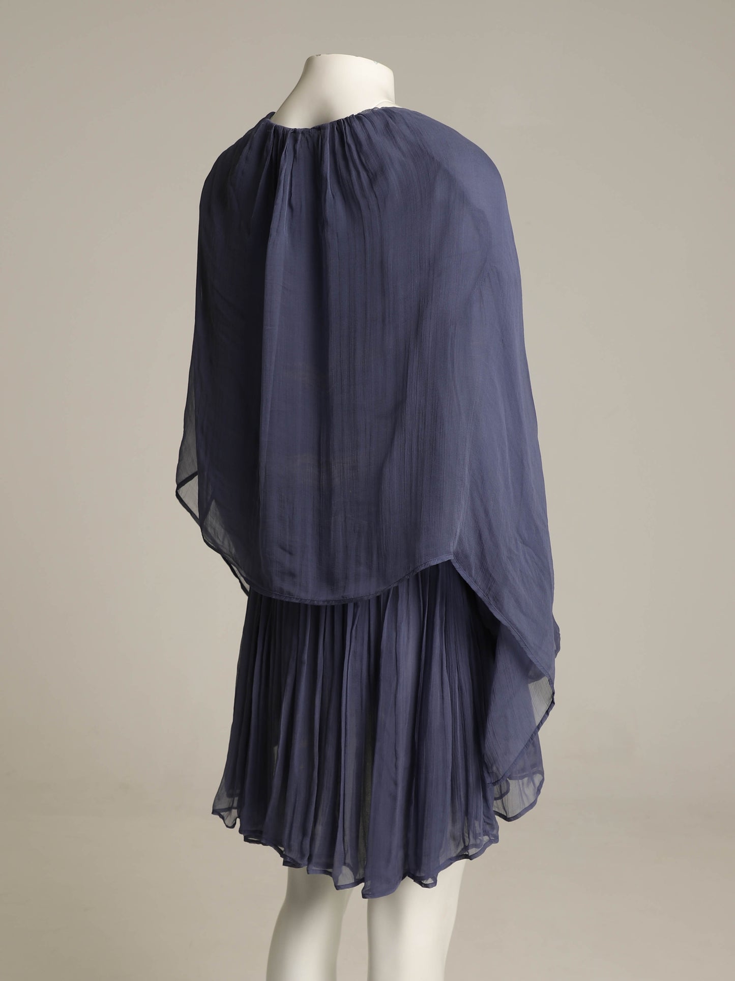 Dolce & Gabbana 1989 Blue Periwinkle Silk Babydoll Dress