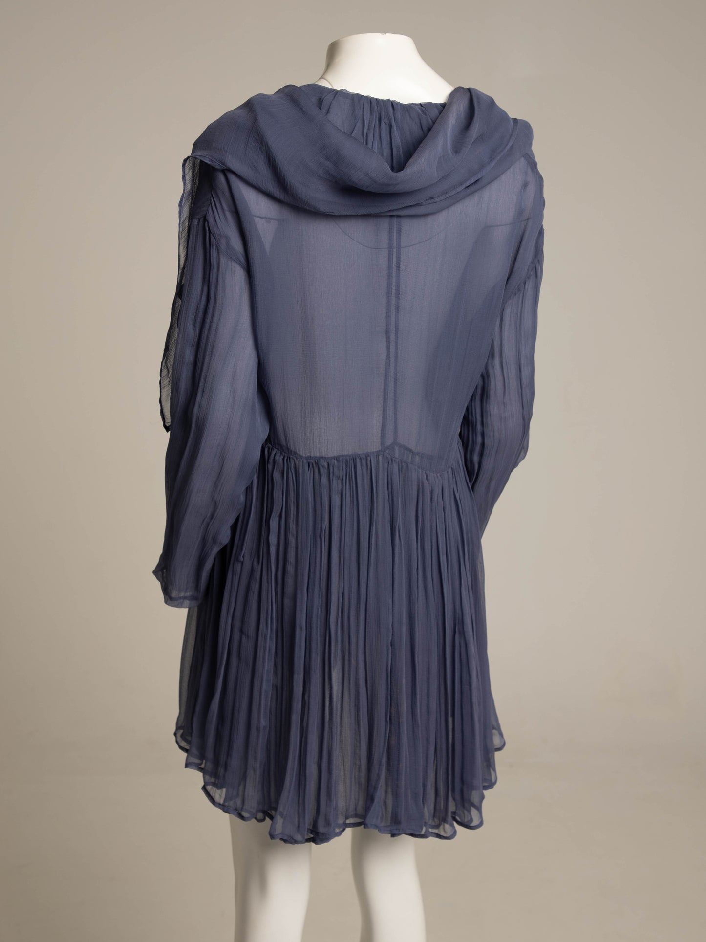 Dolce & Gabbana 1989 Blue Periwinkle Silk Babydoll Dress