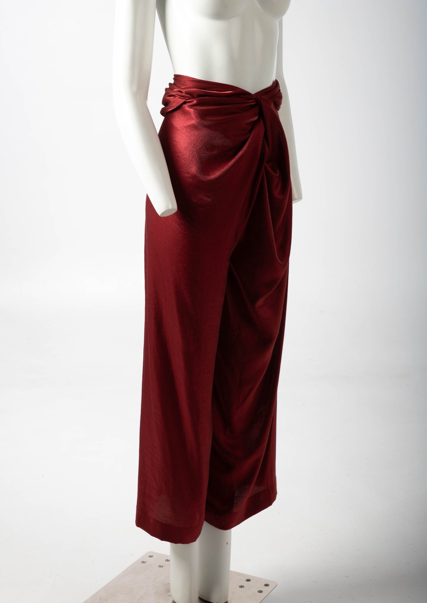 Romeo Gigli A/W 1989 Ruby Red Wrapped Trouser