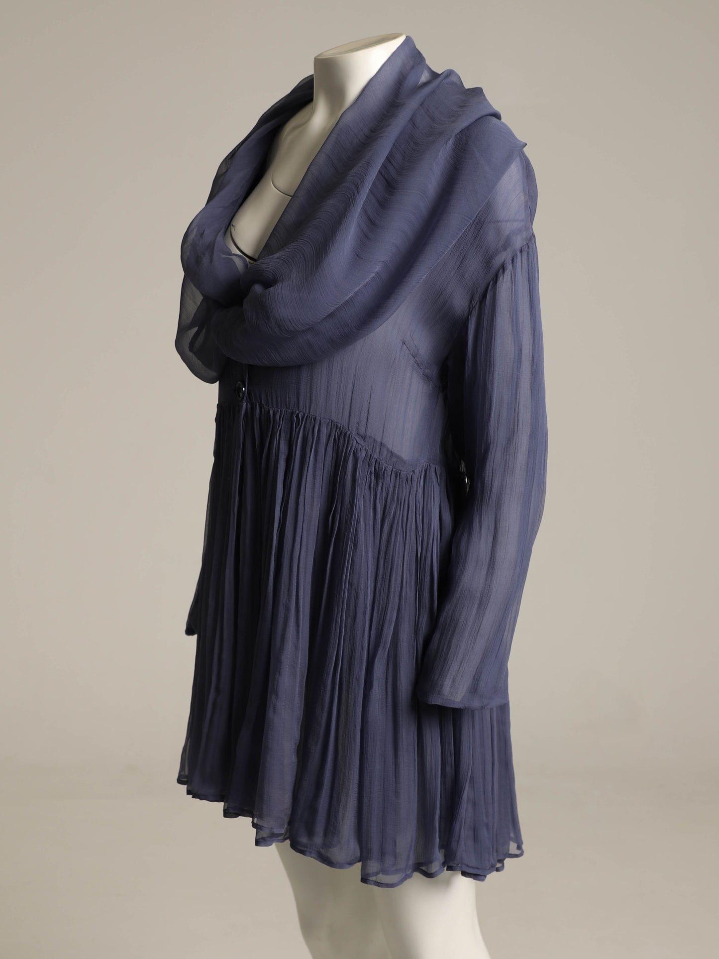 Dolce & Gabbana 1989 Blue Periwinkle Silk Babydoll Dress