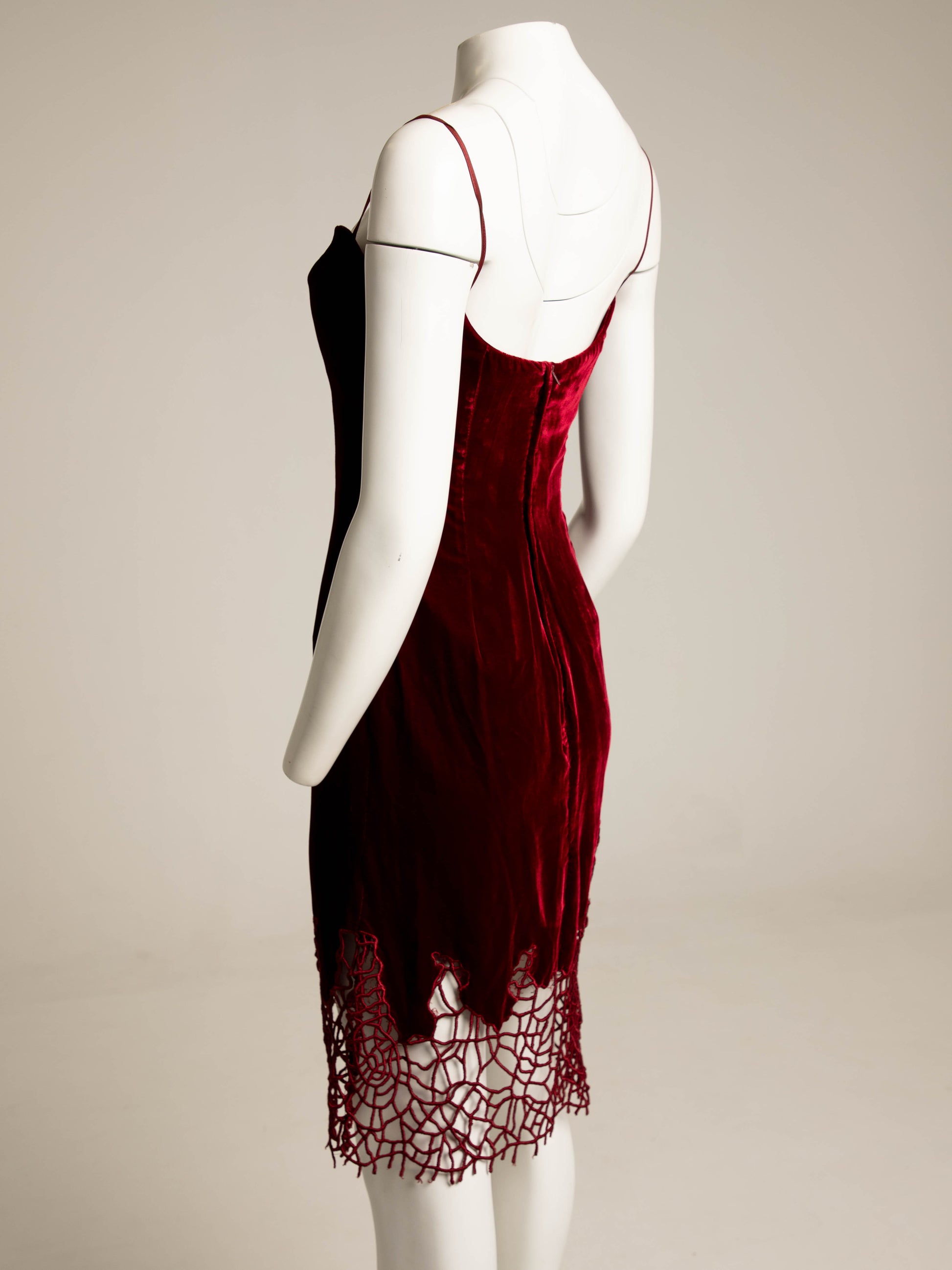 Laetitia Hecht Red Velvet Cobweb Hem Dress Sacrificium Laetitia Hecht Red Velvet Cobweb Hem Dress Sacrificium
