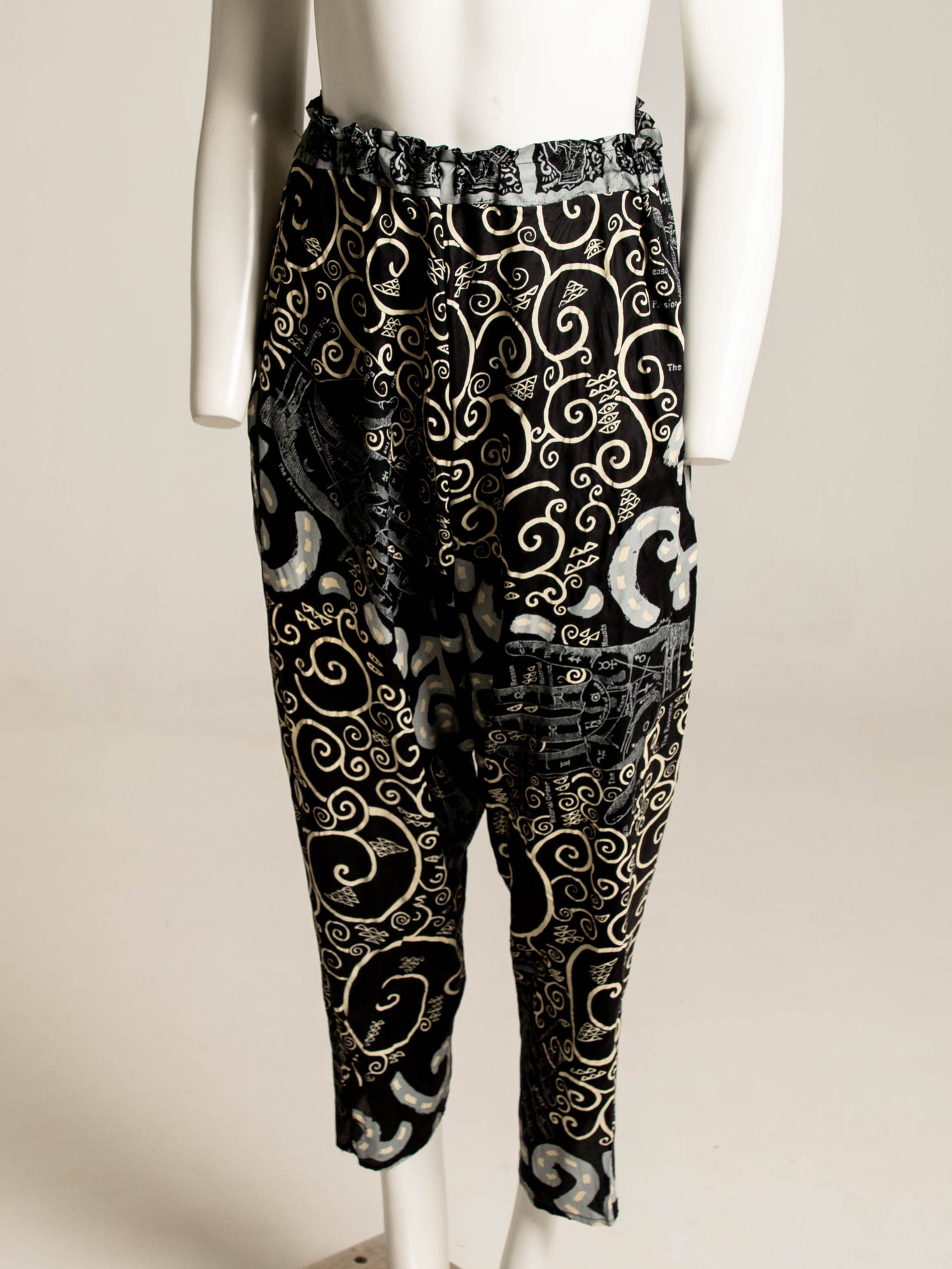 English Eccentrics A/W 1984 Hands Screenprint Silk Trousers