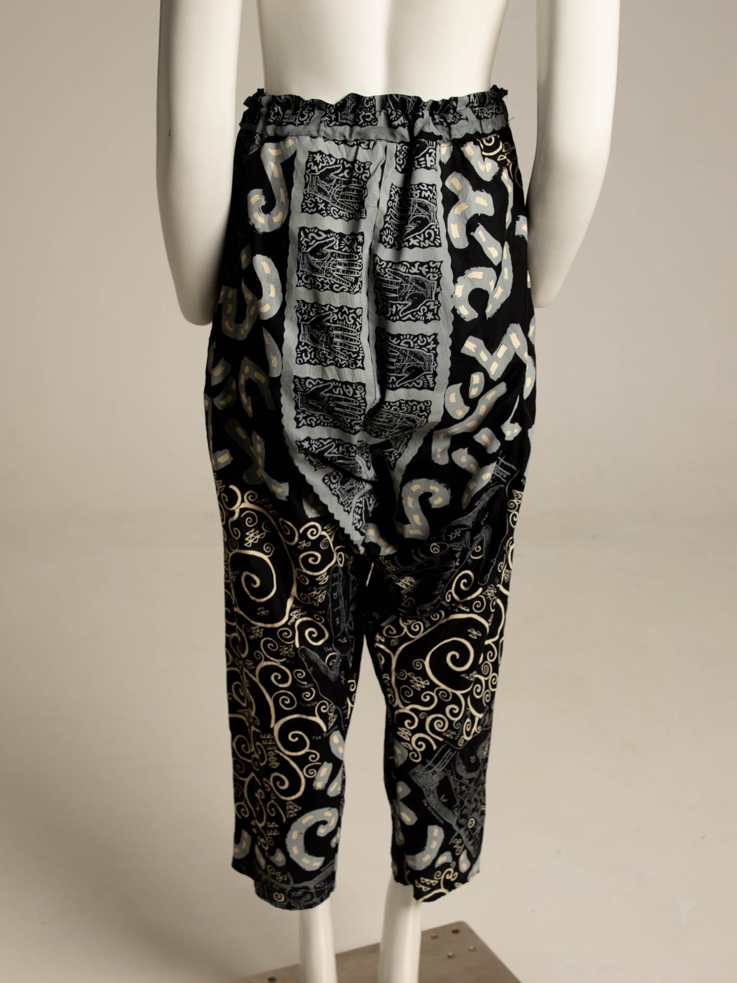 English Eccentrics A/W 1984 Hands Screenprint Silk Trousers