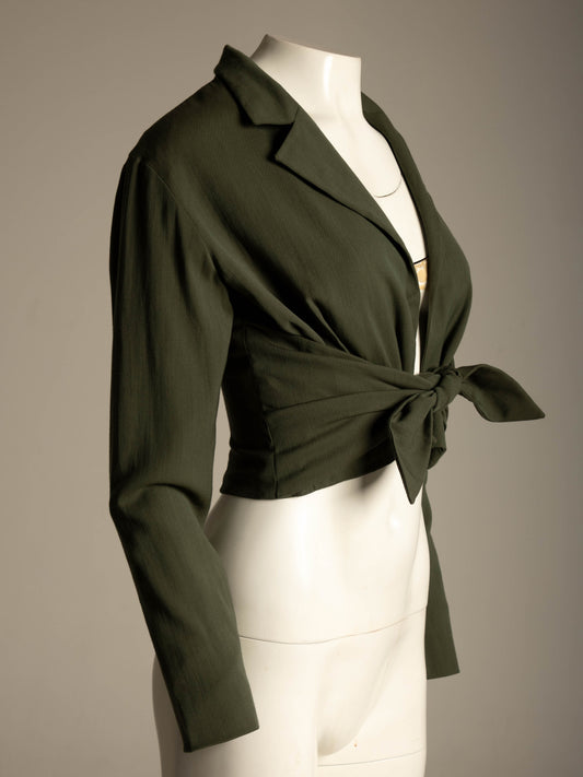 Sybilla por Gibo A/W 1989 Green Jacket with Ties
