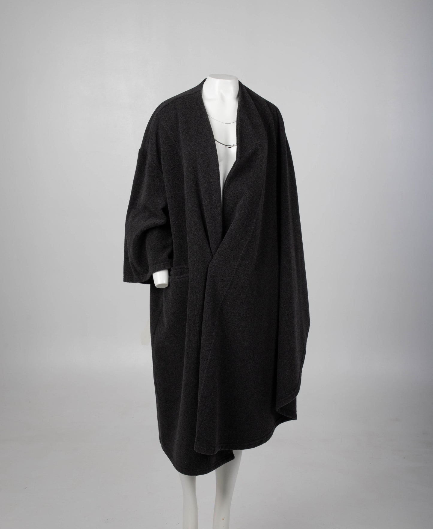 Dolce & Gabbana Grey Wool Cape Coat Circa 1980's