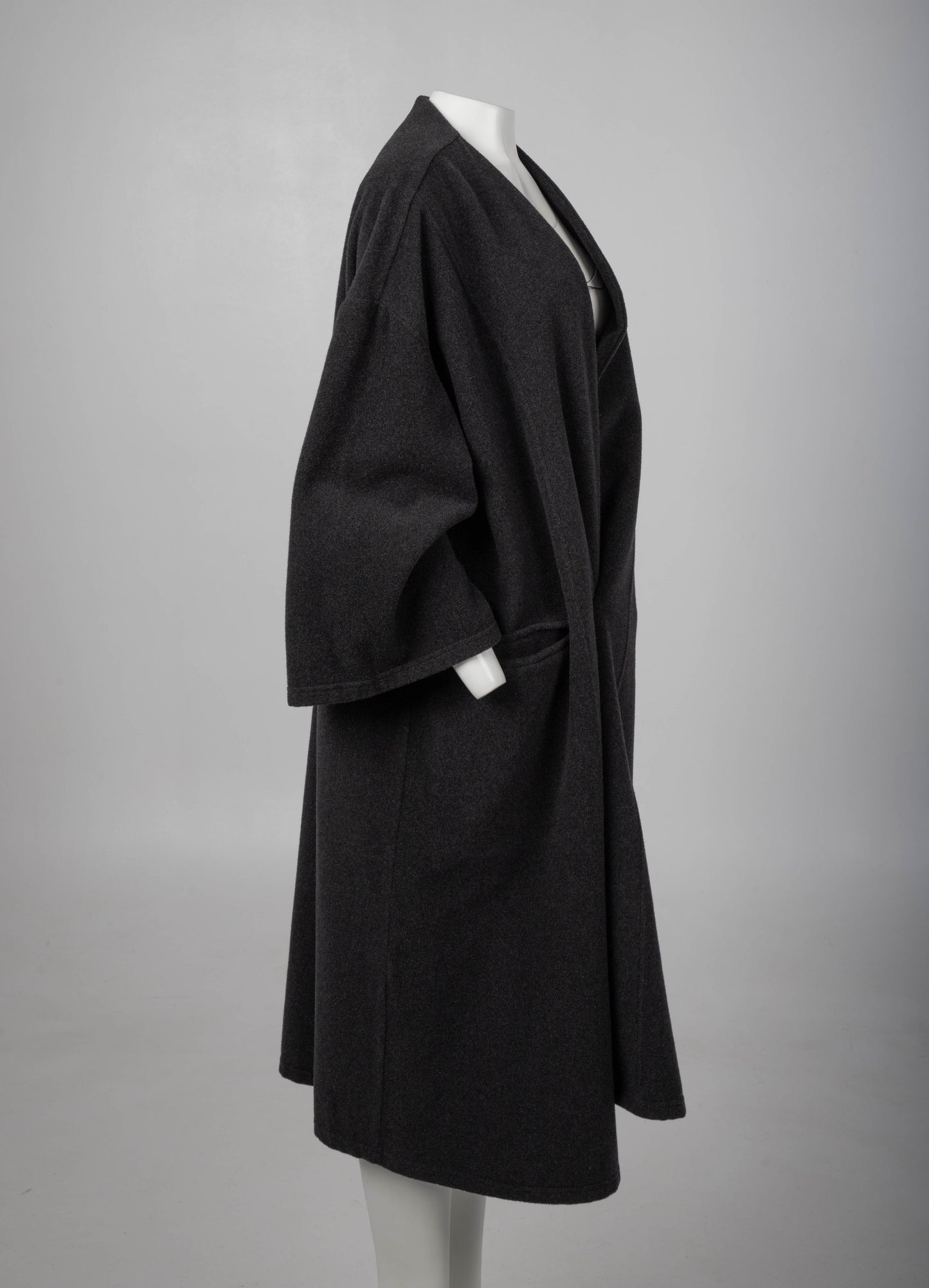 Dolce & Gabbana Grey Wool Cape Coat Circa 1980's