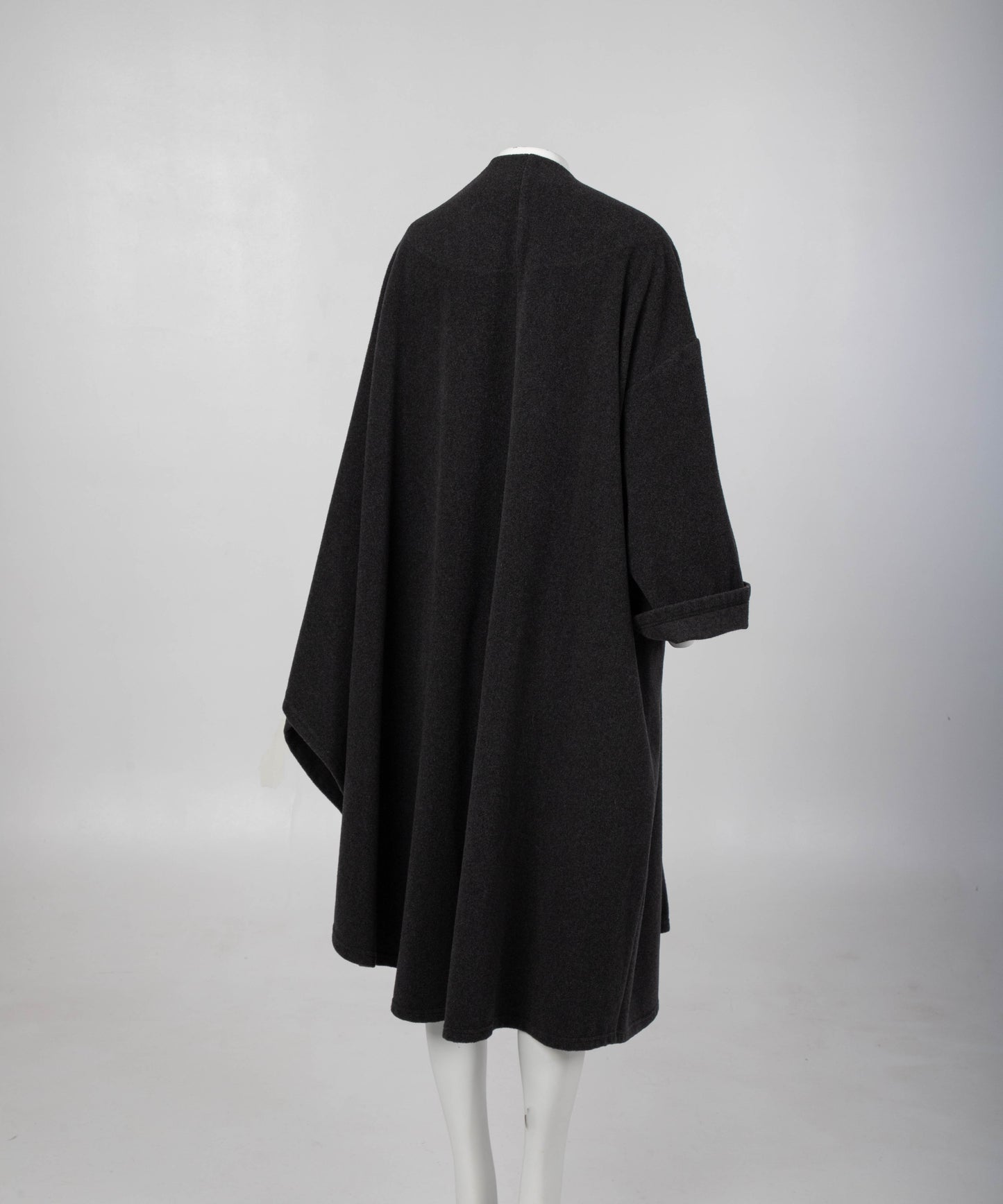 Dolce & Gabbana Grey Wool Cape Coat Circa 1980's