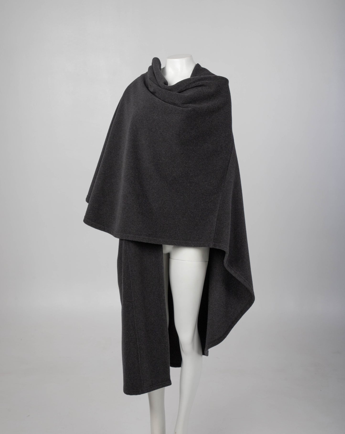 Dolce & Gabbana Grey Wool Cape Coat Circa 1980's