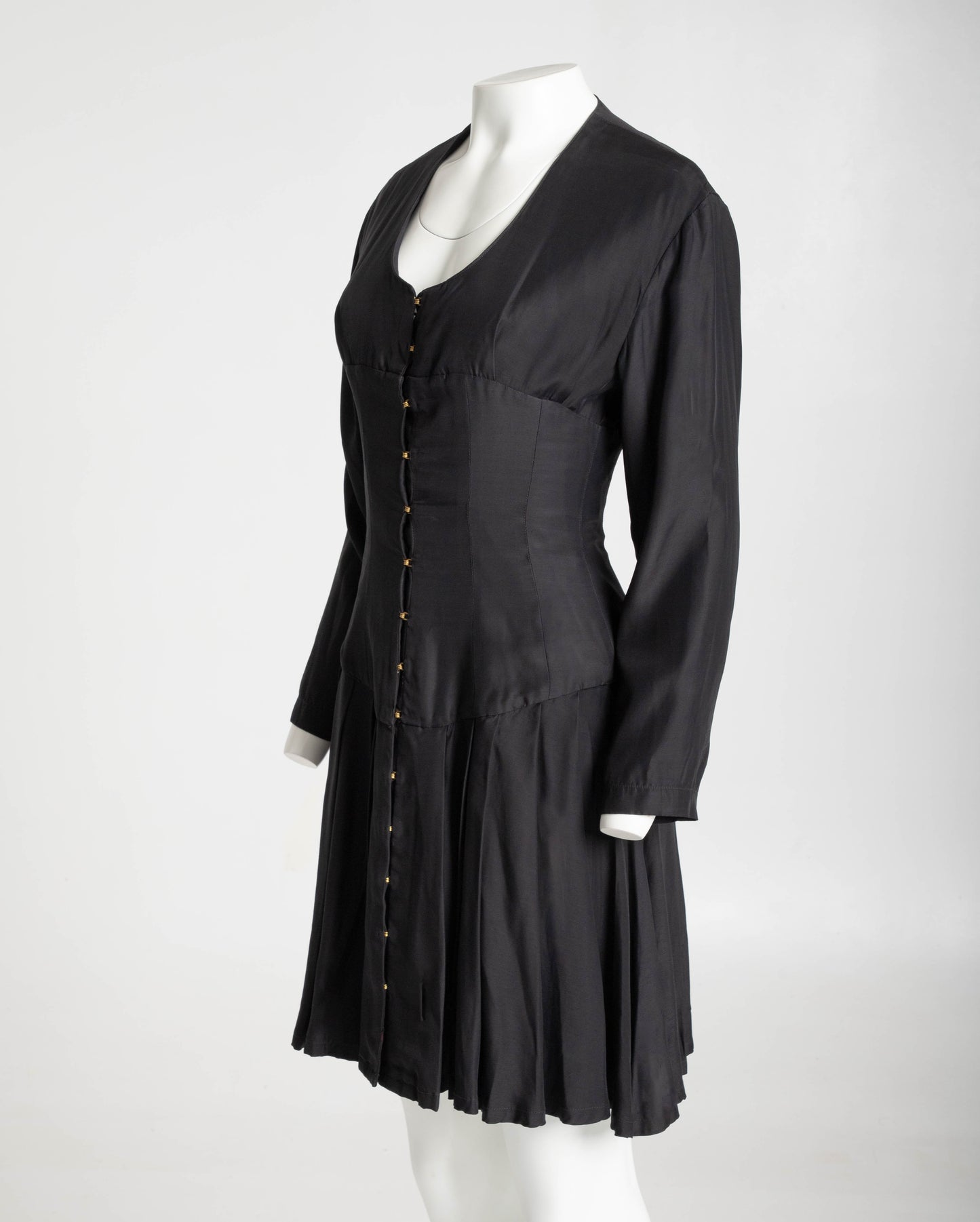 Nick Coleman Black Corset Waist Dress