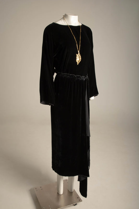 Zoran Black Velvet Three Piece Skirt Set
