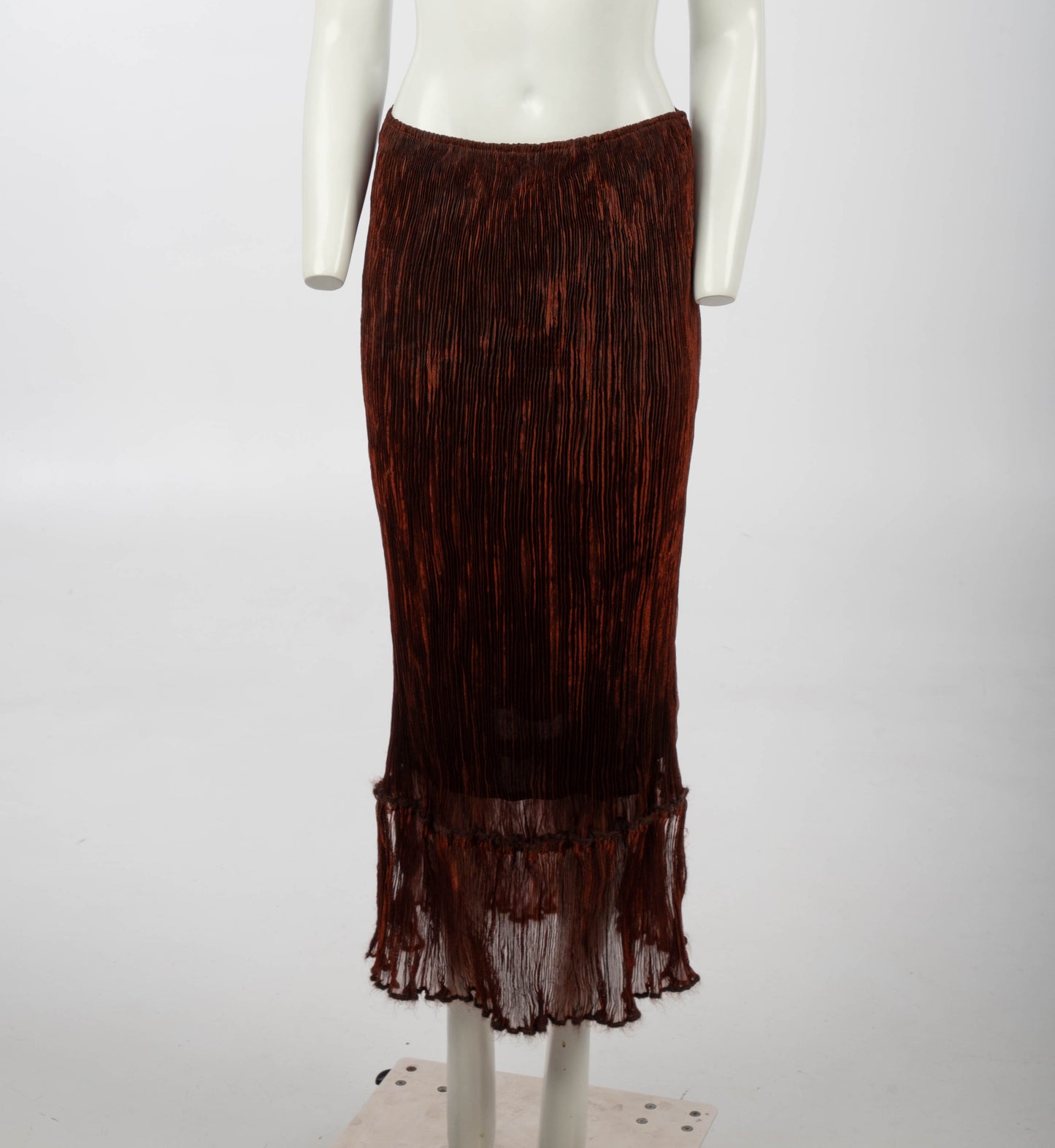 Lorella Braglia Red Black Luminescent Pleated Skirt