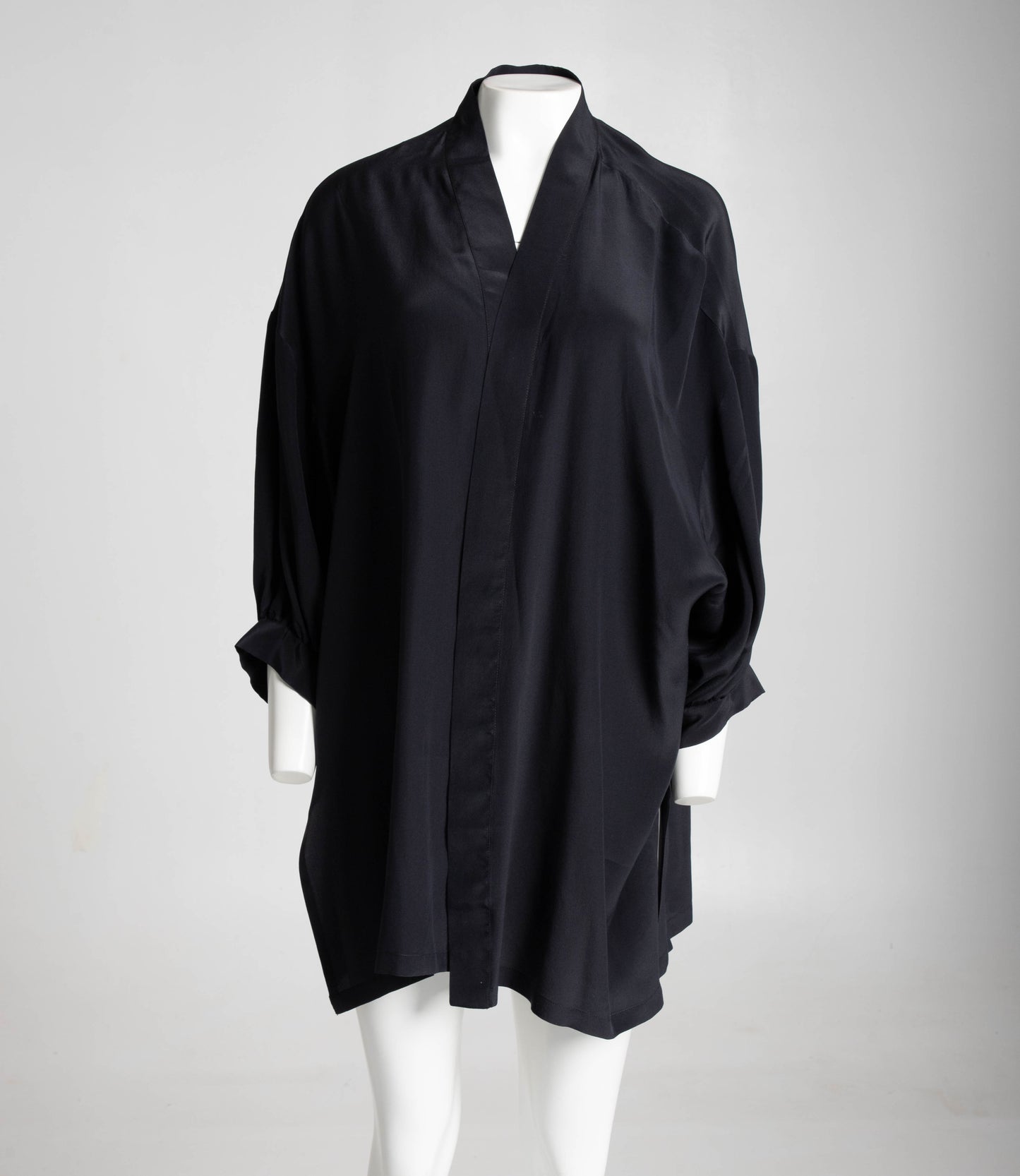 Valentino Soar Black Silk Habotai Duster