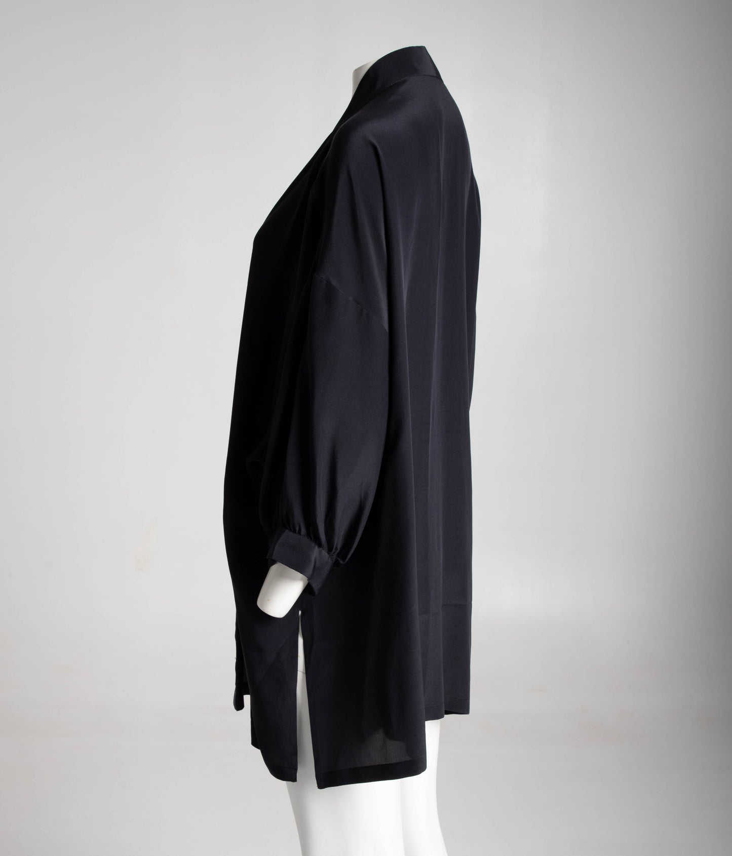 Valentino Soar Black Silk Habotai Duster