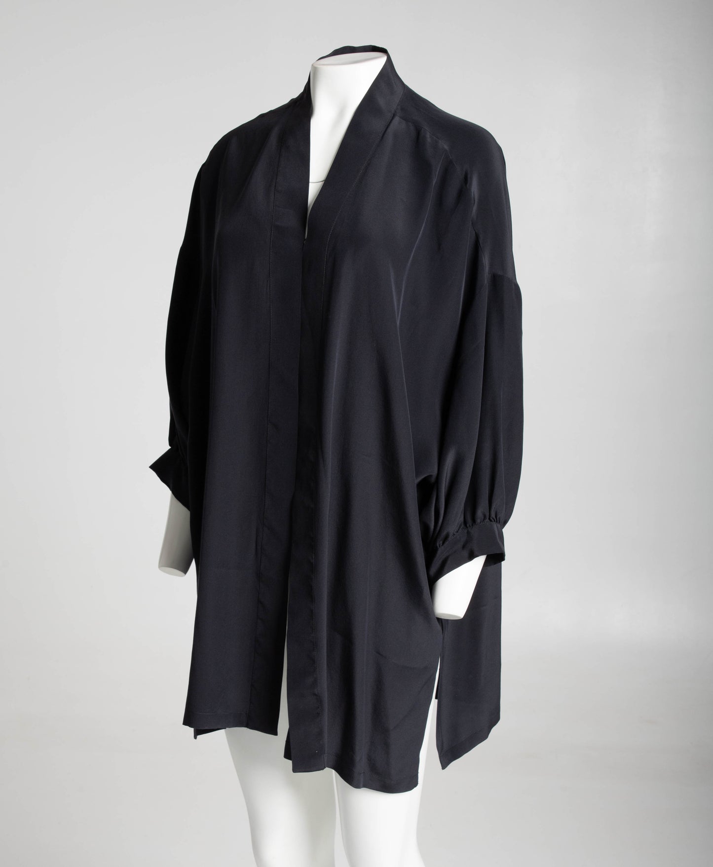 Valentino Soar Black Silk Habotai Duster