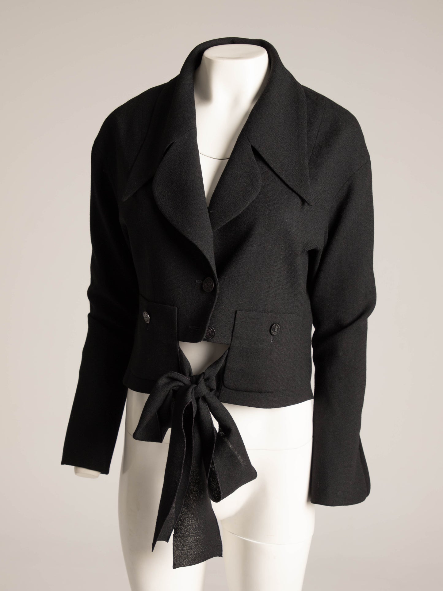 Chloé Karl Lagerfeld era Black Wool Crepe Jacket