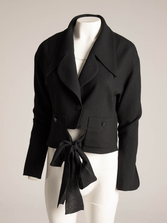 Chloé Karl Lagerfeld era Black Wool Crepe Jacket