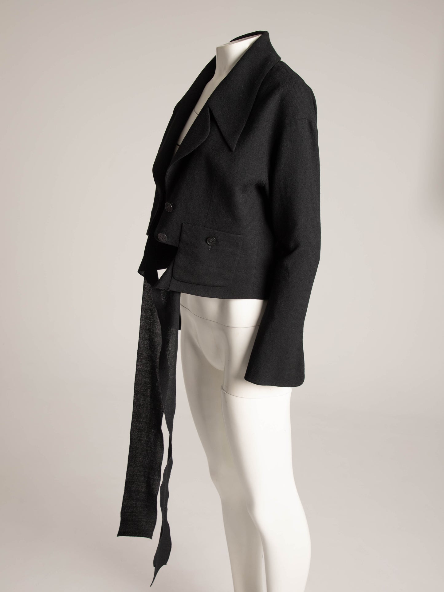 Chloé Karl Lagerfeld era Black Wool Crepe Jacket