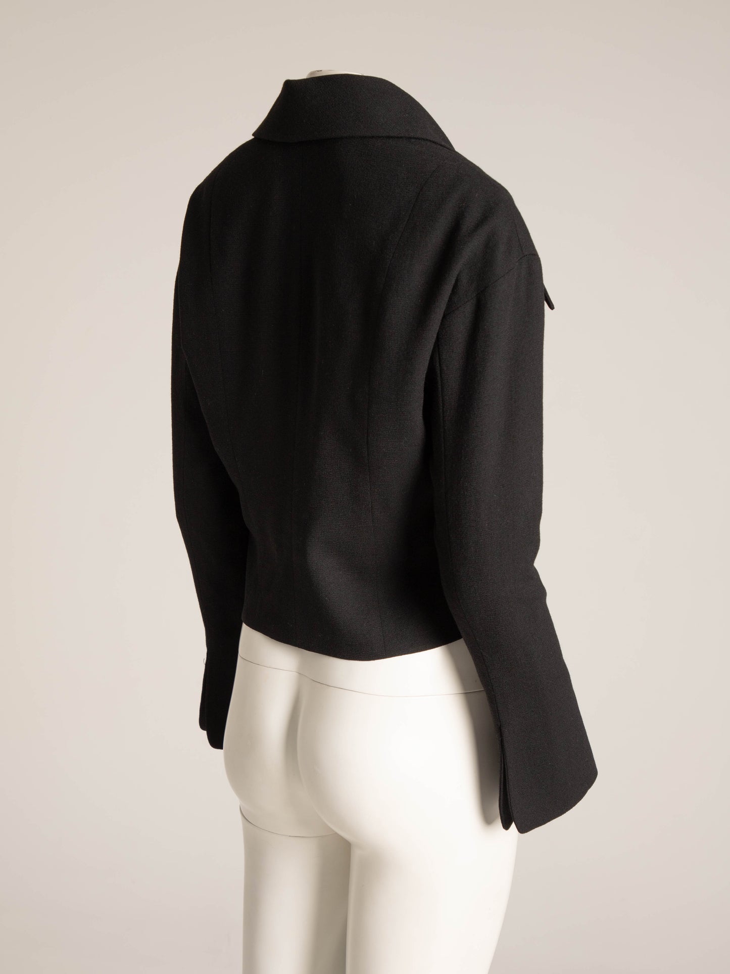 Chloé Karl Lagerfeld era Black Wool Crepe Jacket