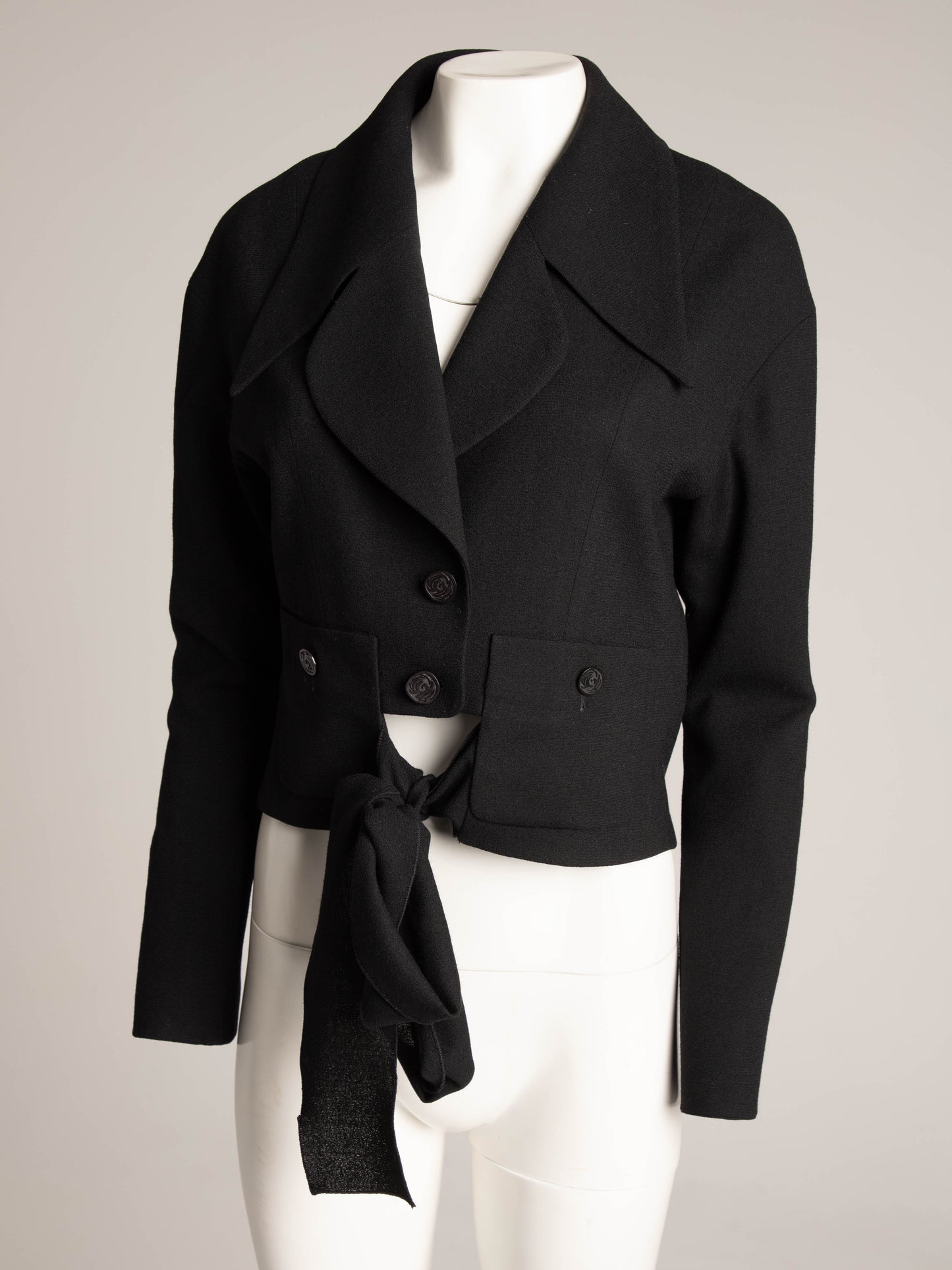 Chloé Karl Lagerfeld era Black Wool Crepe Jacket
