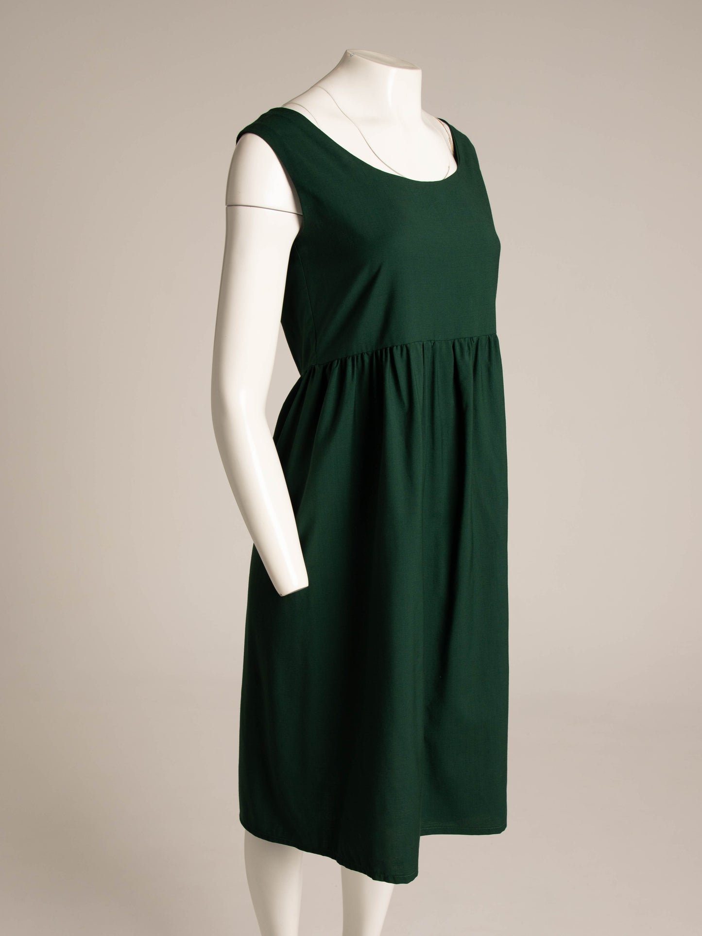 Atelier Bomba Green Wool Babydoll Dress