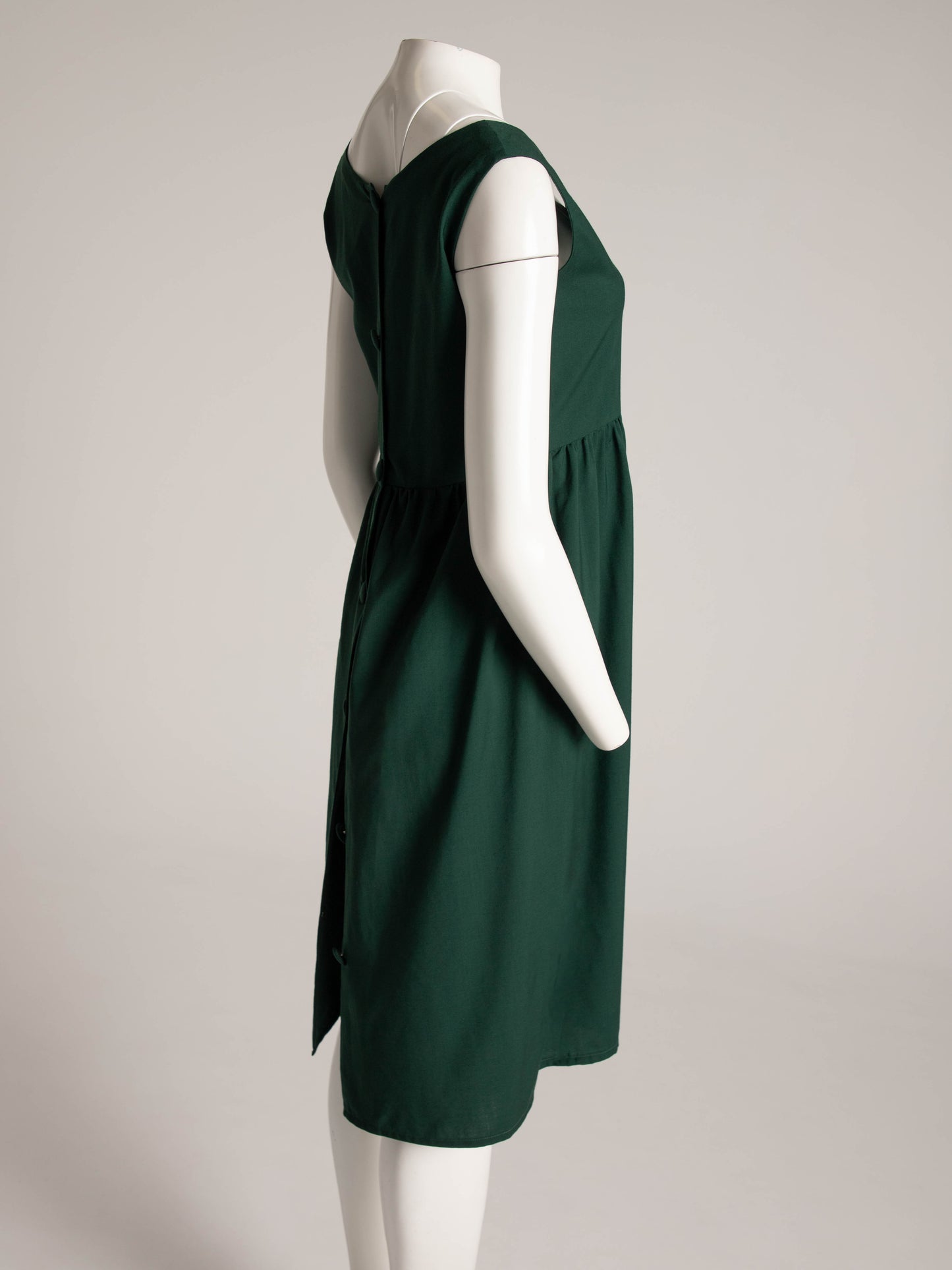 Atelier Bomba Green Wool Babydoll Dress