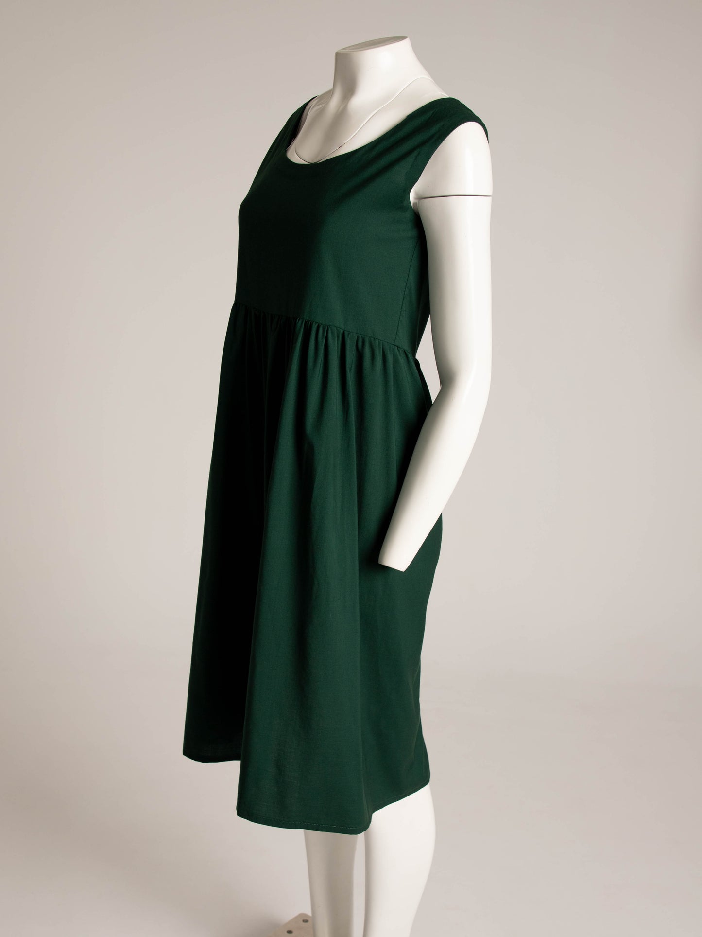 Atelier Bomba Green Wool Babydoll Dress
