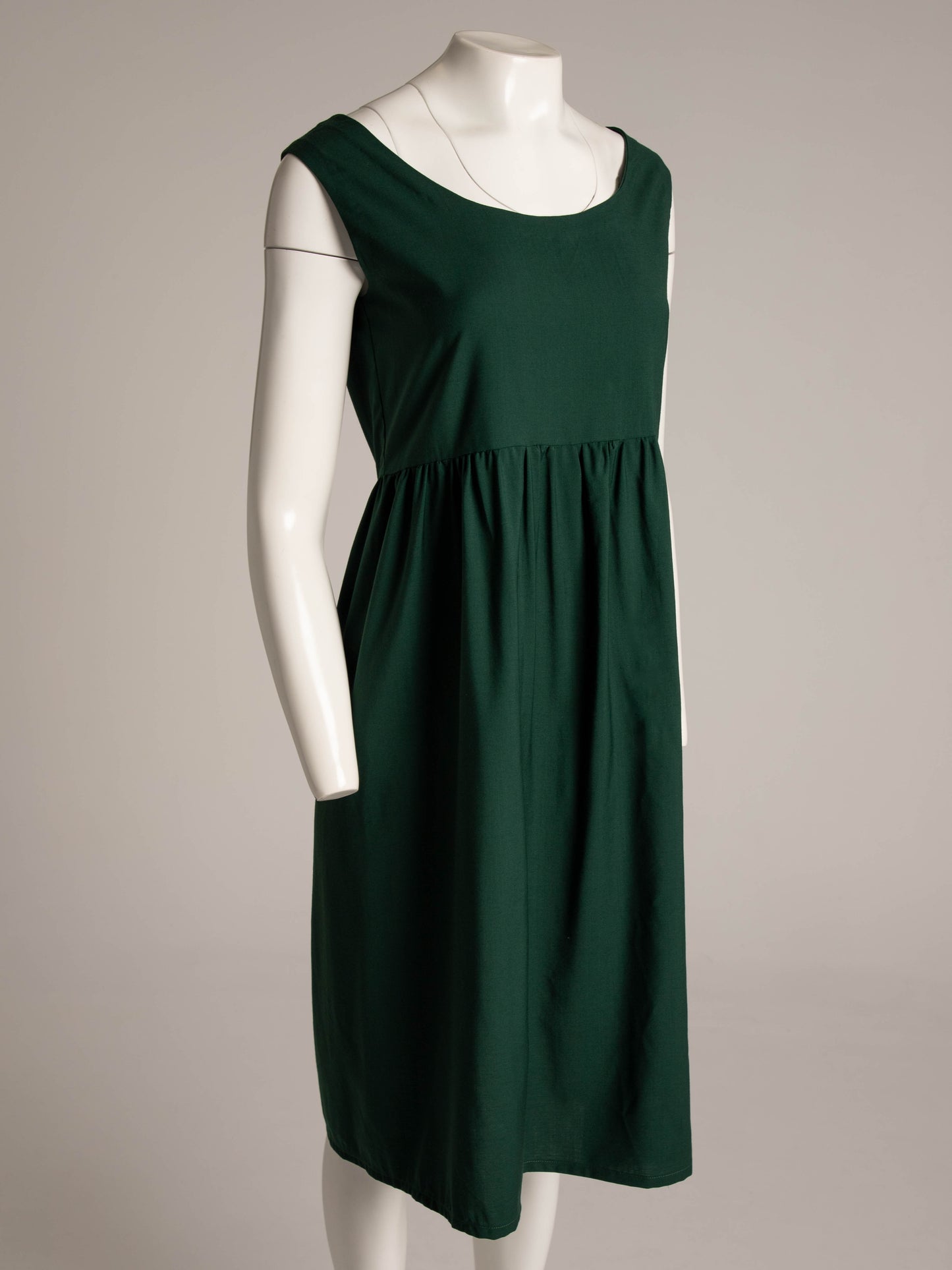 Atelier Bomba Green Wool Babydoll Dress
