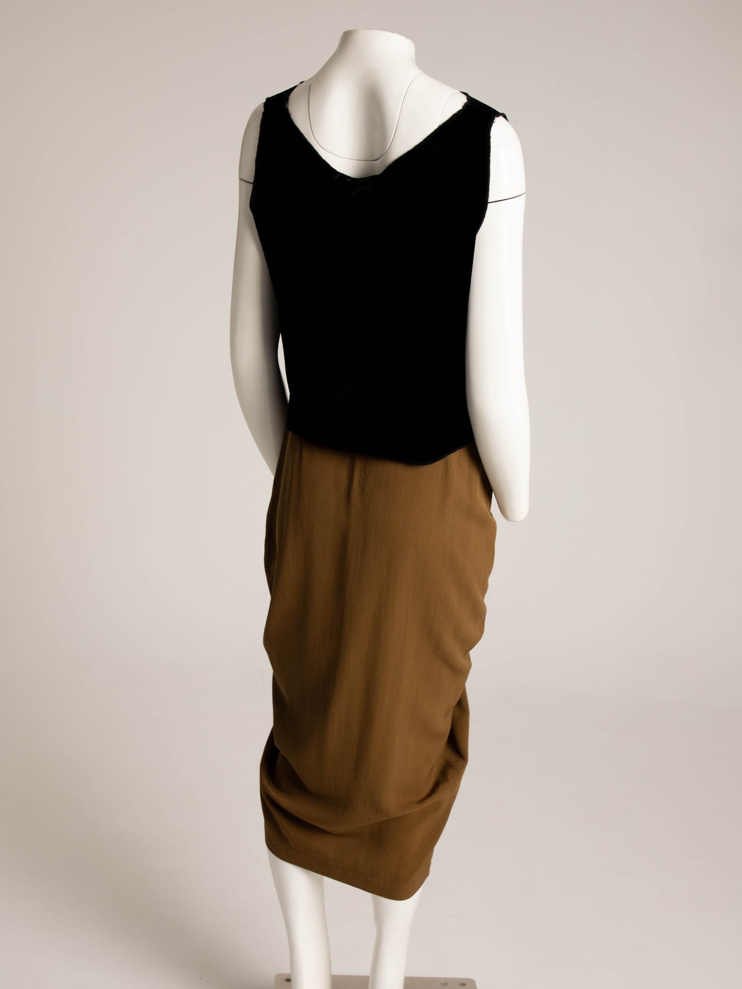 Tráfico de Modas Khaki Cocoon Wrap Skirt