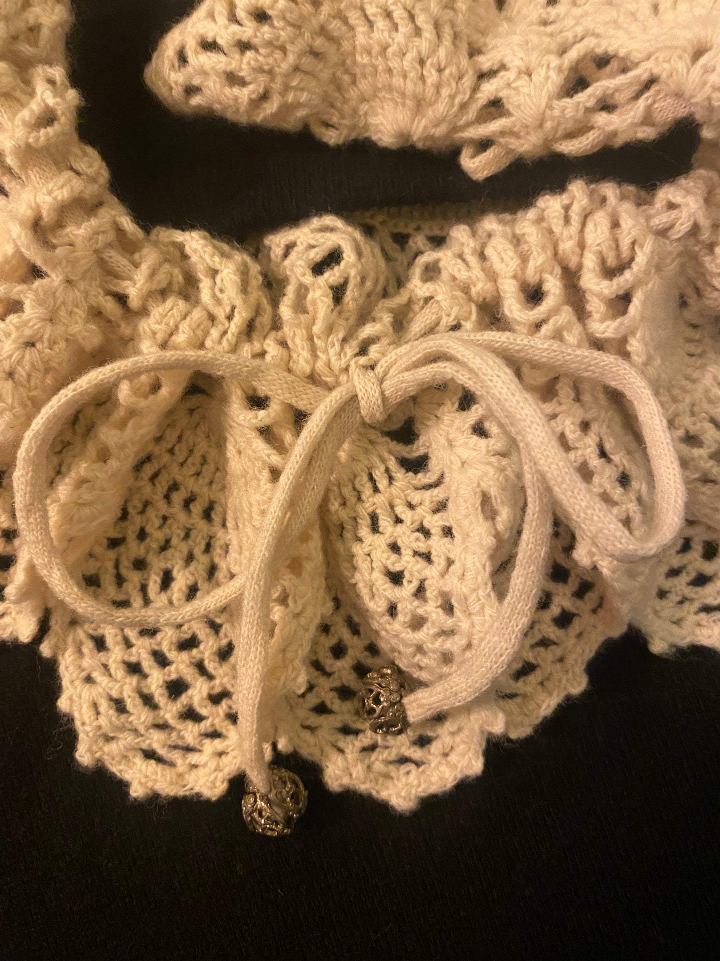 Pour Toi Miss Deanna A/W 1987 Crochet Collar Knit Dress