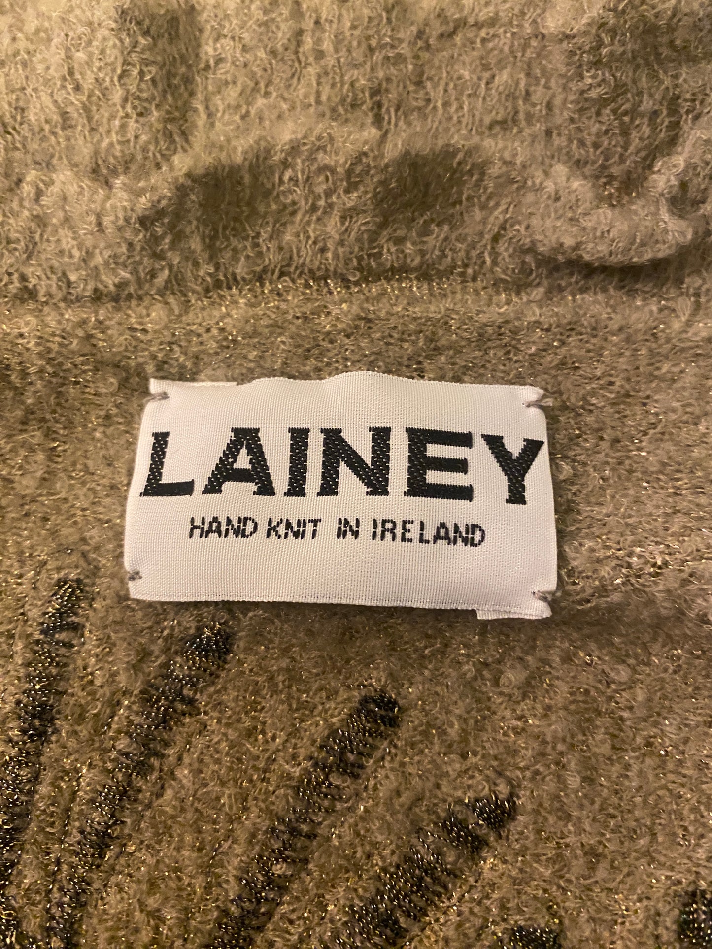 Lainey Keogh Cashmere Cardigan With Gold Embroidery