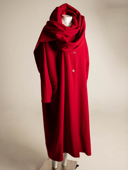 Dolce & Gabbana 1991 Red Wool Oversize Coat