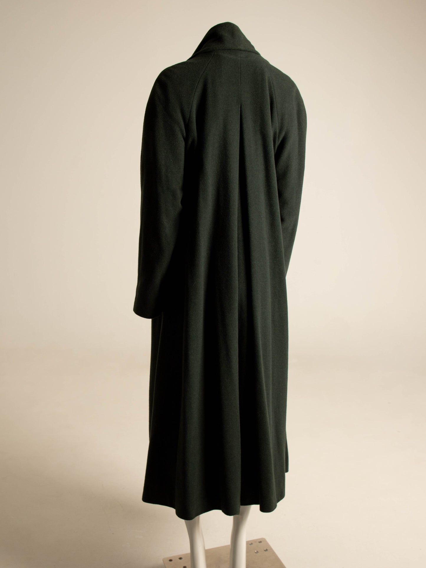 Sybilla Por Gibo Dark Green Wool Silk and Angora Coat