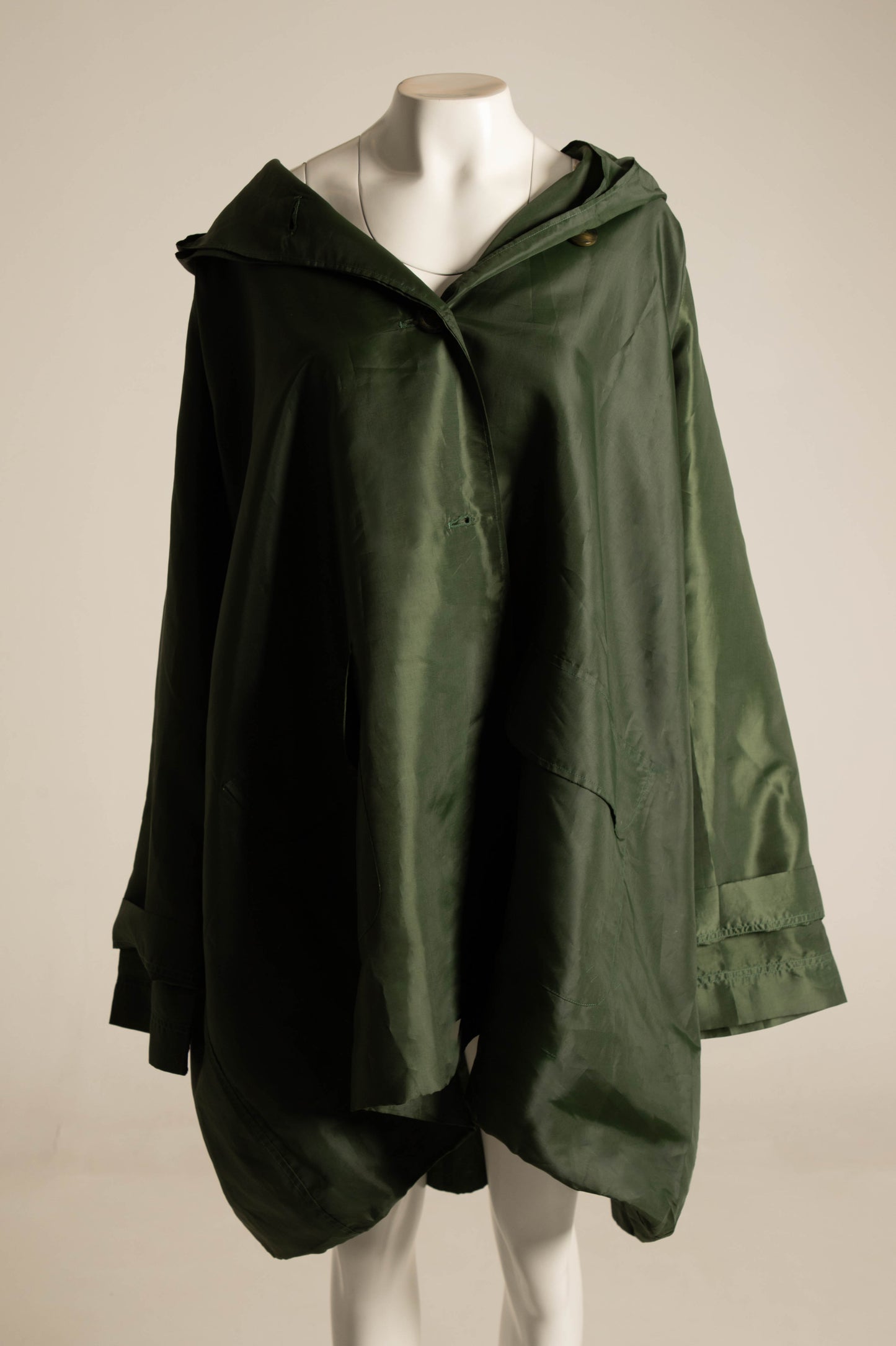 Romeo Gigli - G Gigli Dark Green Jacket with Pointed Hood