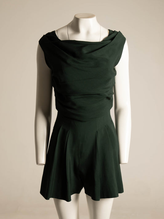 Tráfico de Modas Dark Green Jumpsuit