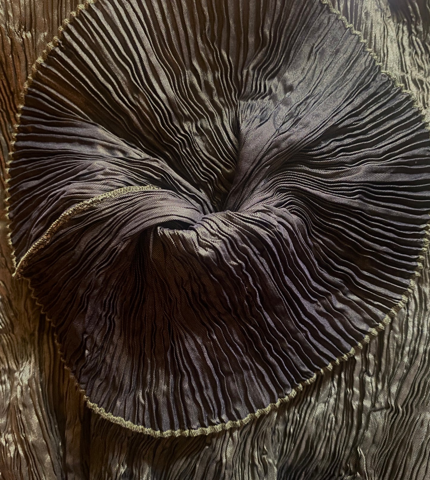 Leiko Green Pleated Cropped Bolero Jacket