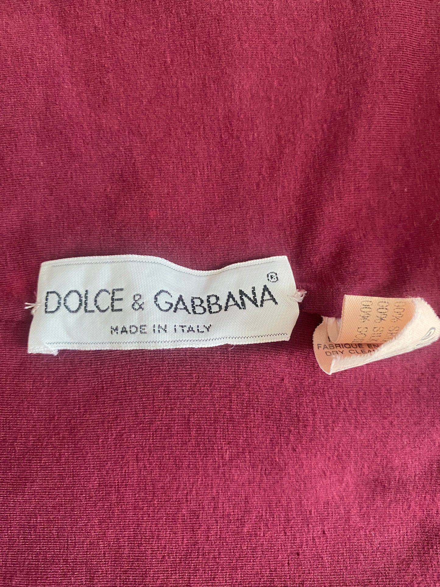 Dolce & Gabbana S/S 1990 Red Silk Scarf Top