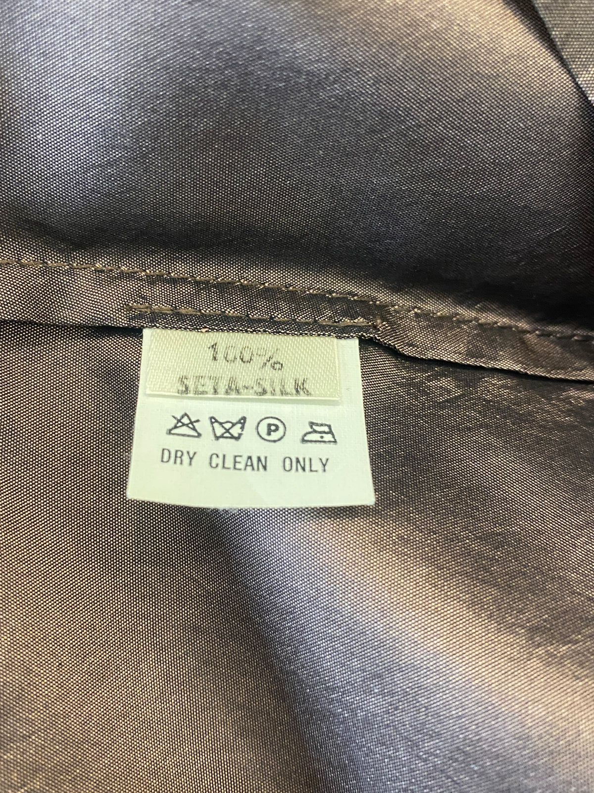 Maurizio Galante x Circolare Brown Silk Pleated Collar Dress