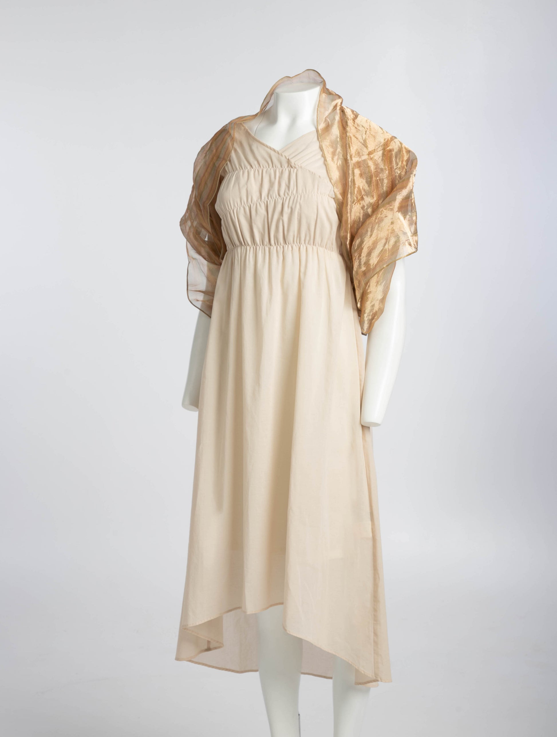 Romeo Gigli - G Gigli Cream Grecian Dress Sacrificium Romeo Gigli - G Gigli Cream Grecian Dress Sacrificium