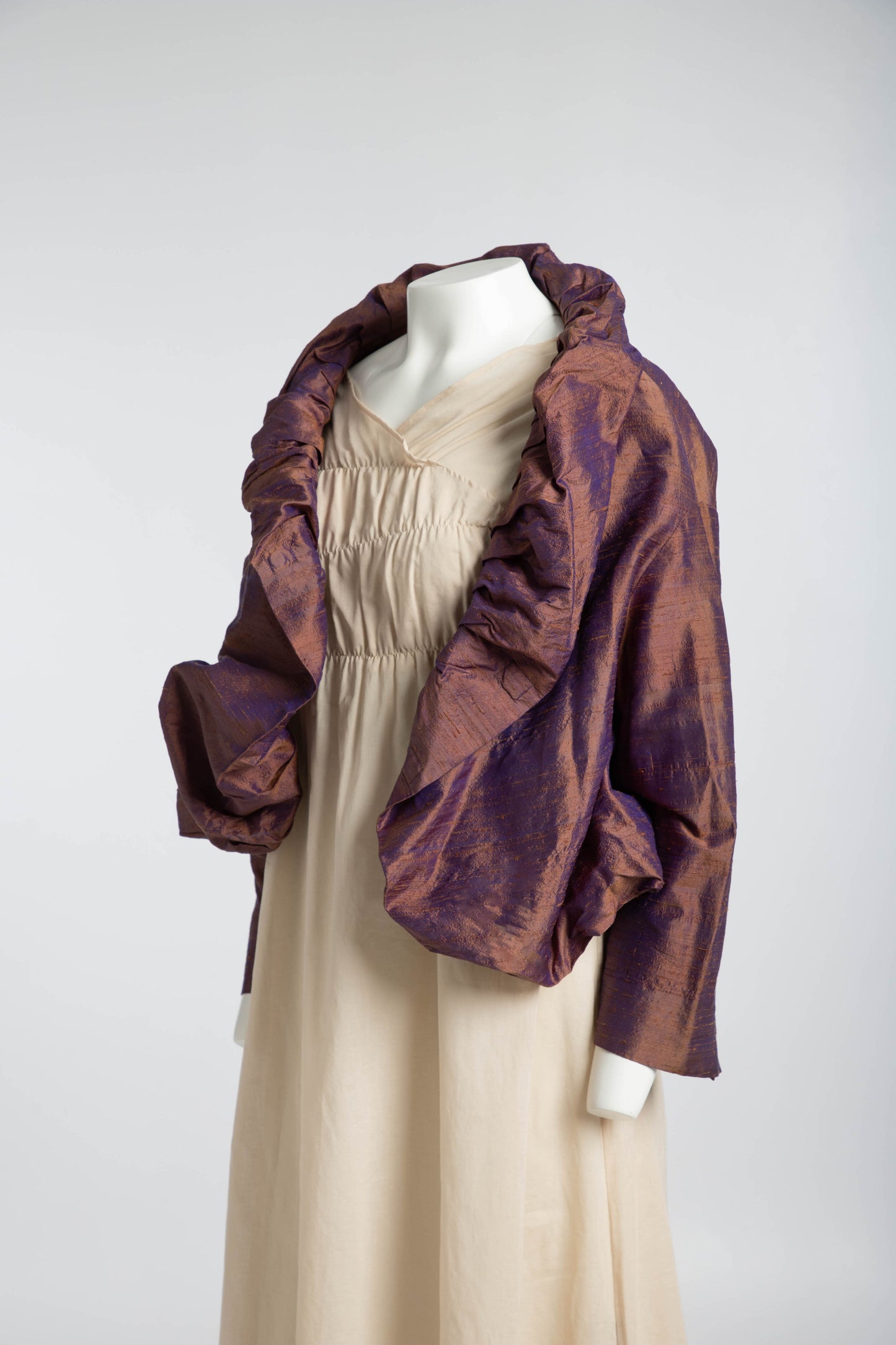 Romeo Gigli S/S 1990 Purple Silk Dupioni Jacket