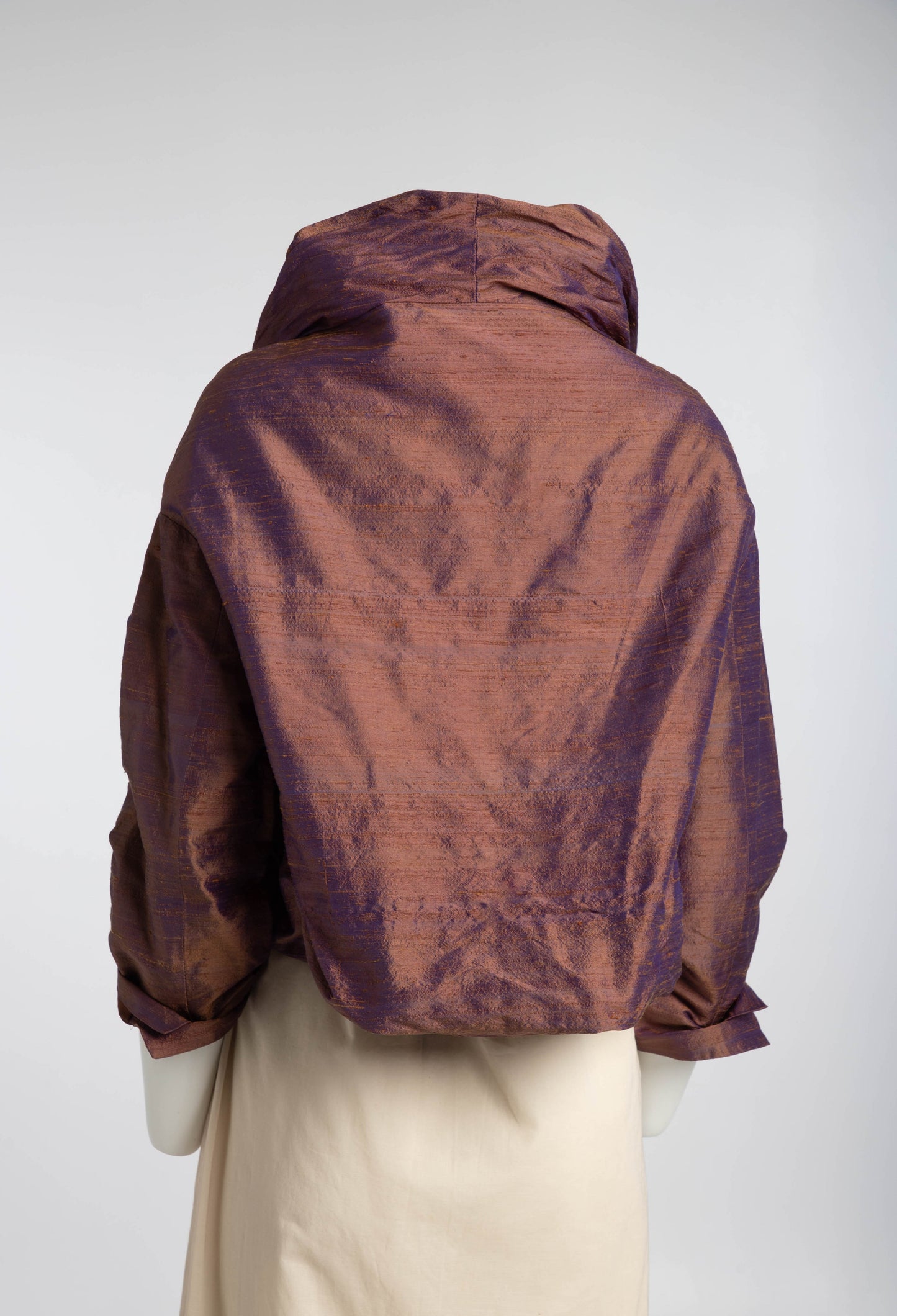 Romeo Gigli S/S 1990 Purple Silk Dupioni Jacket