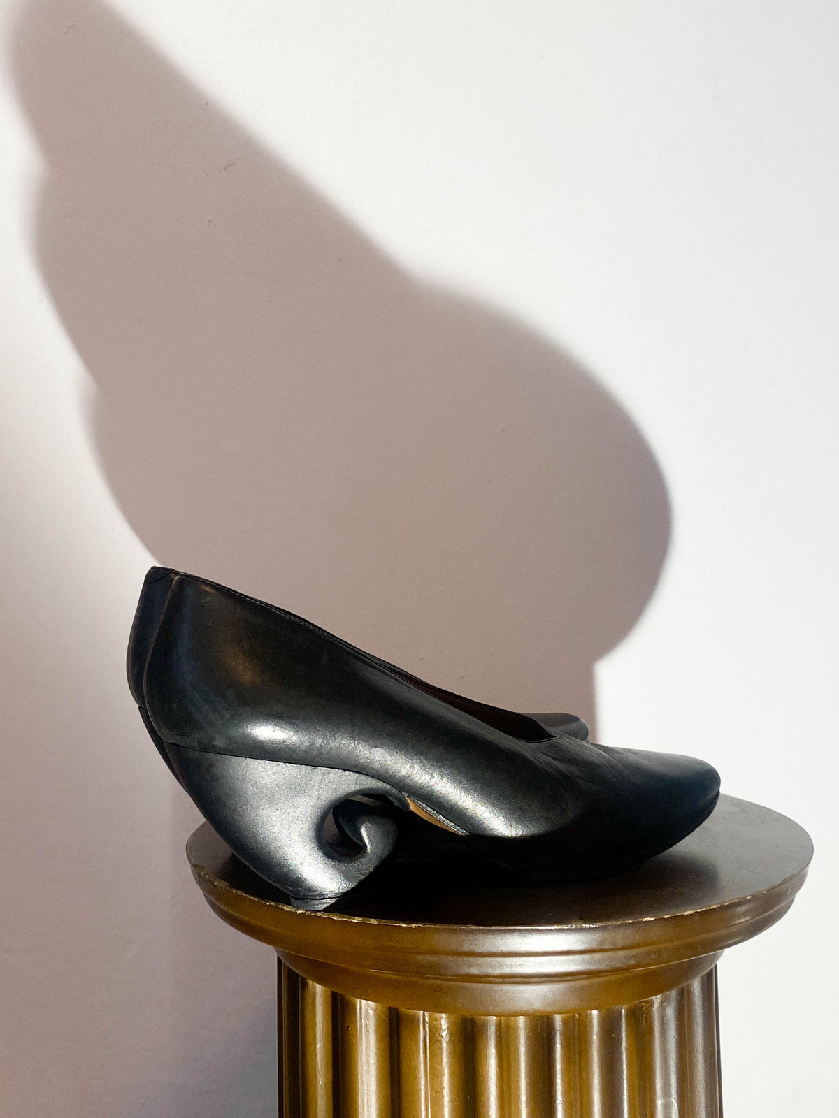 Sybilla 1988 Navy Spiral Heel Shoe