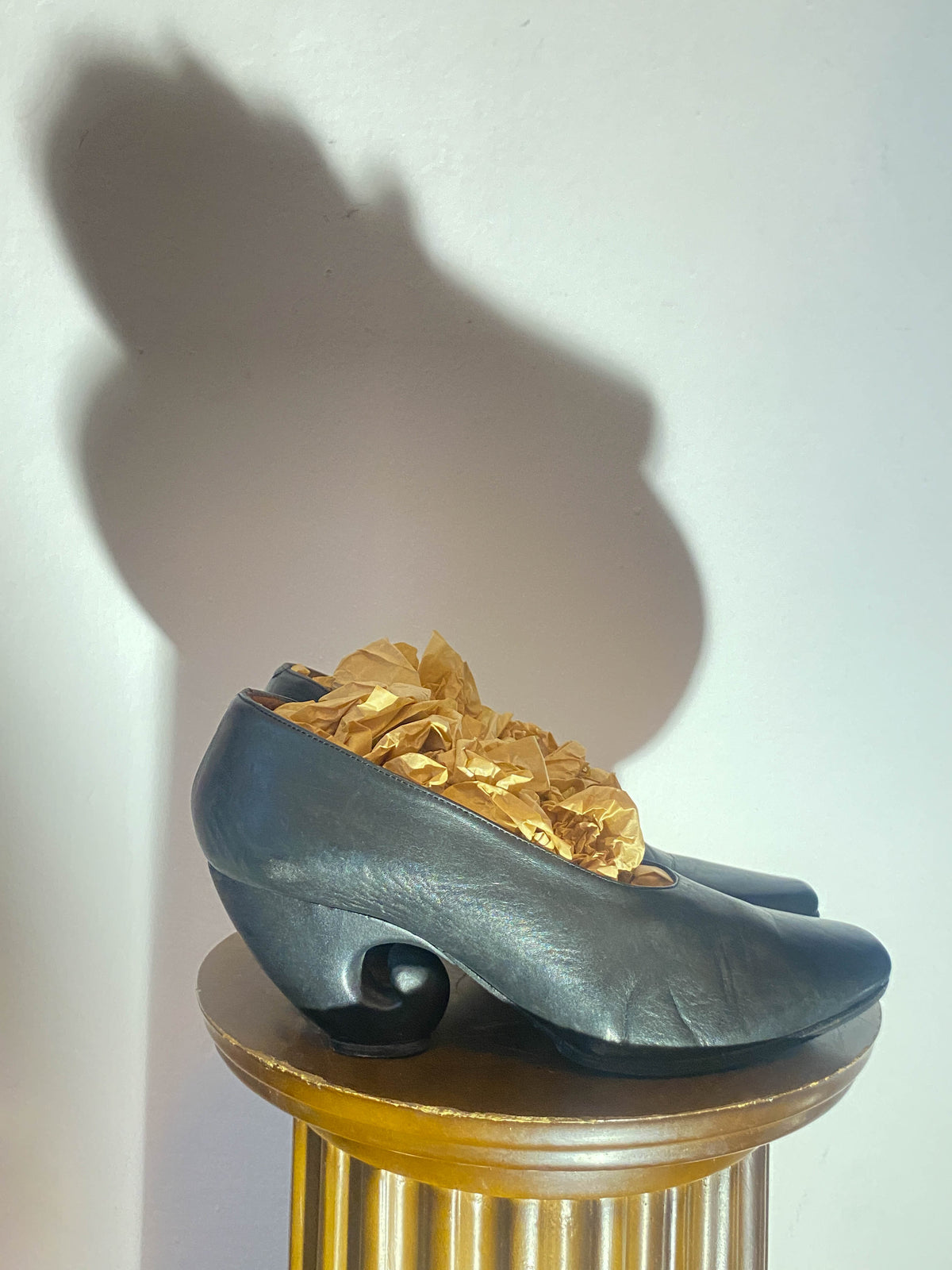 Sybilla 1988 Navy Spiral Heel Shoe