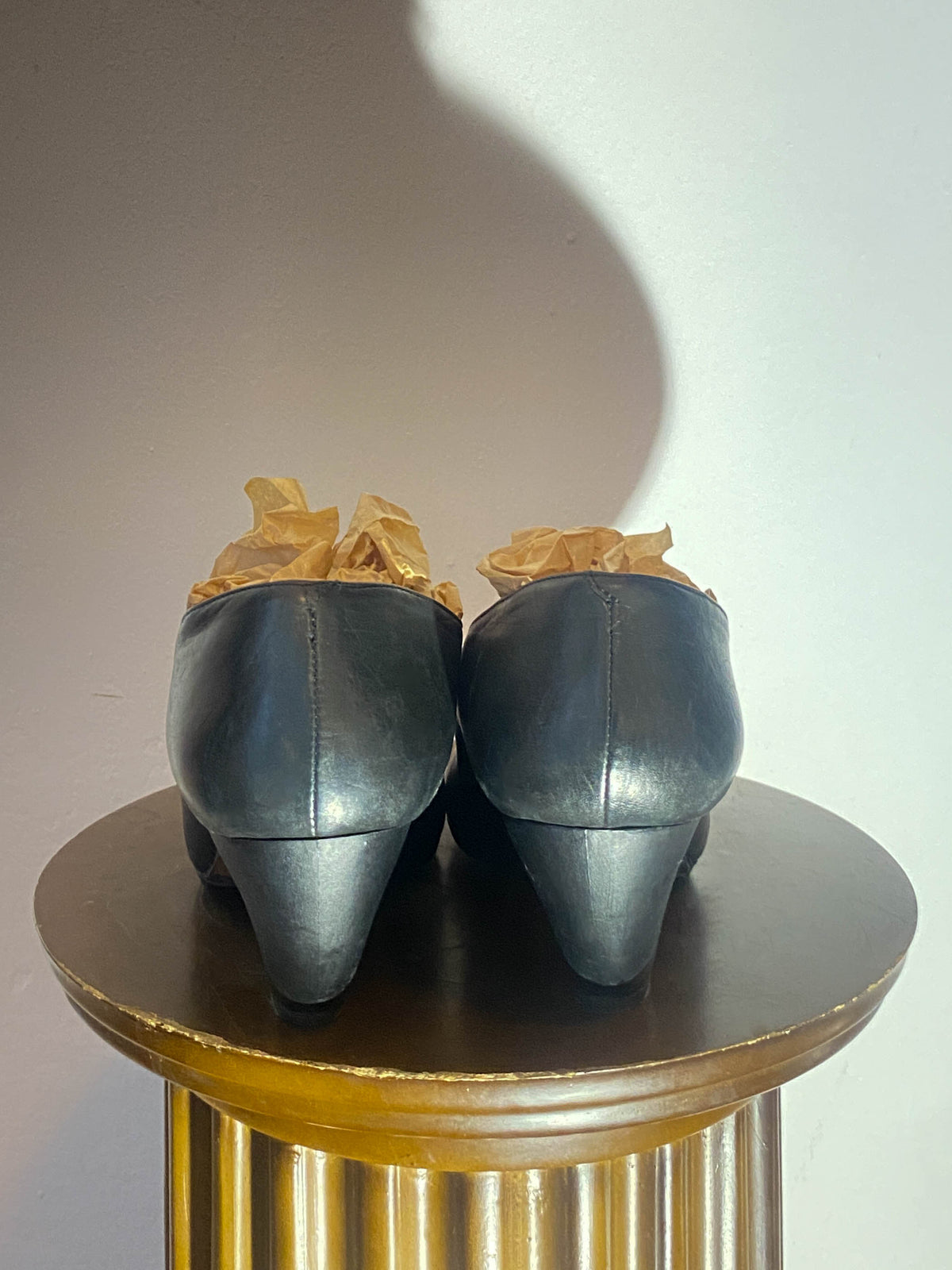 Sybilla 1988 Navy Spiral Heel Shoe